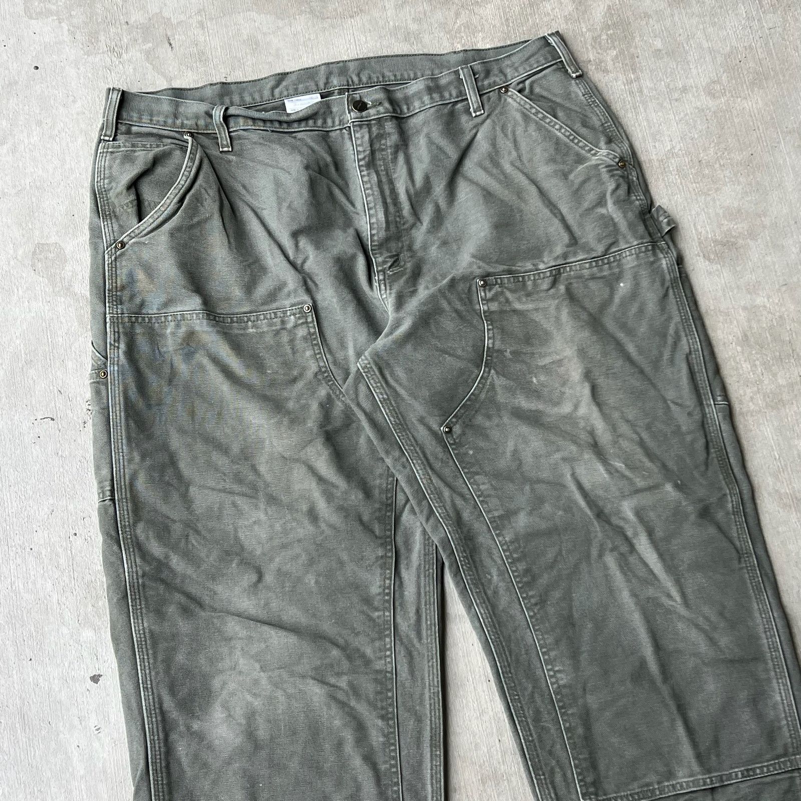 Carhartt × Vintage Carhartt MOS green double knee work wear carpenter pants Size US 41 - 2 Thumbnail