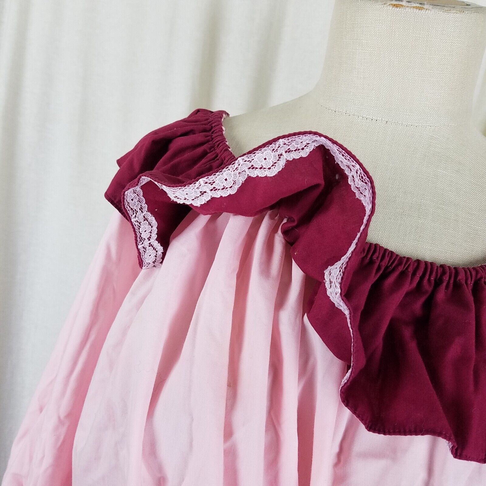 Handmade Vtg Square Dance Dress 2 Pc Skirt Blouse Top Set Outfit XL Size XL / US 12-14 / IT 48-50 - 3 Thumbnail