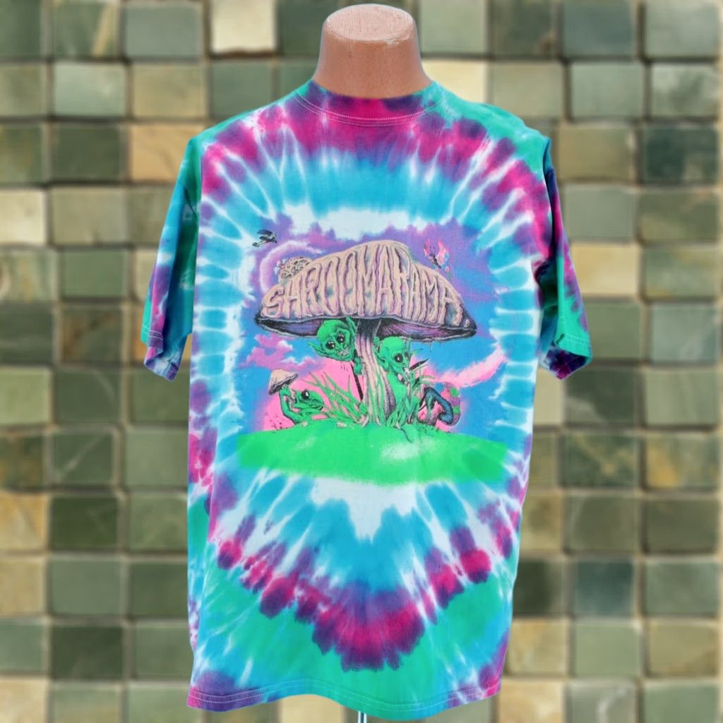 Anvil VTG Anvil 90s Tye Dye Shroomarama TShirt XL Men Multi-Color Psychedelic Grateful Dead T-Shirt Shirt, Graphic Tee, Short Sleeve, 1990s, Size XL Mens Size US XL / EU 56 / 4 - 1 Thumbnail