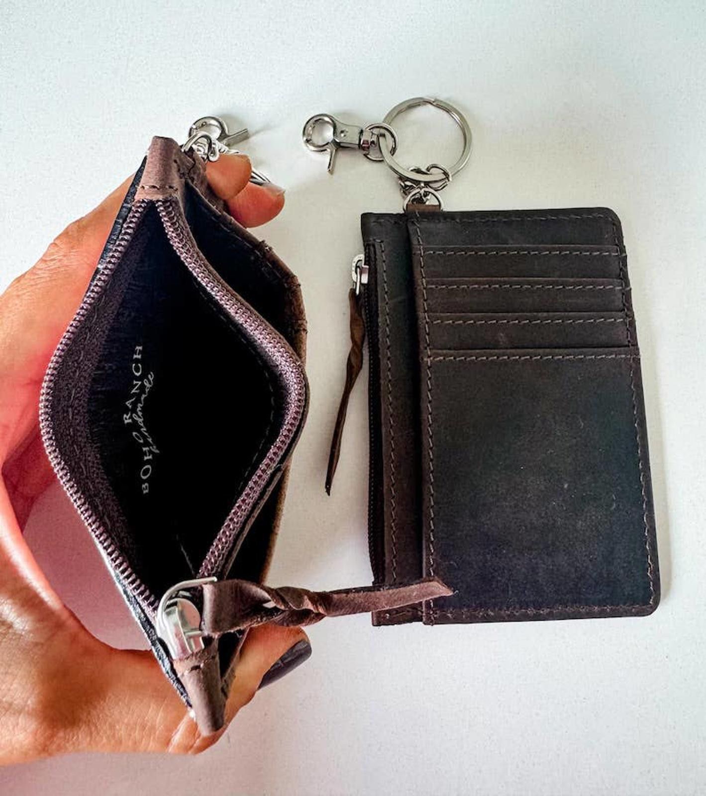 Other Bow Turquoise Tooled Leather Keychain Wallet Size ONE SIZE - 10 Thumbnail