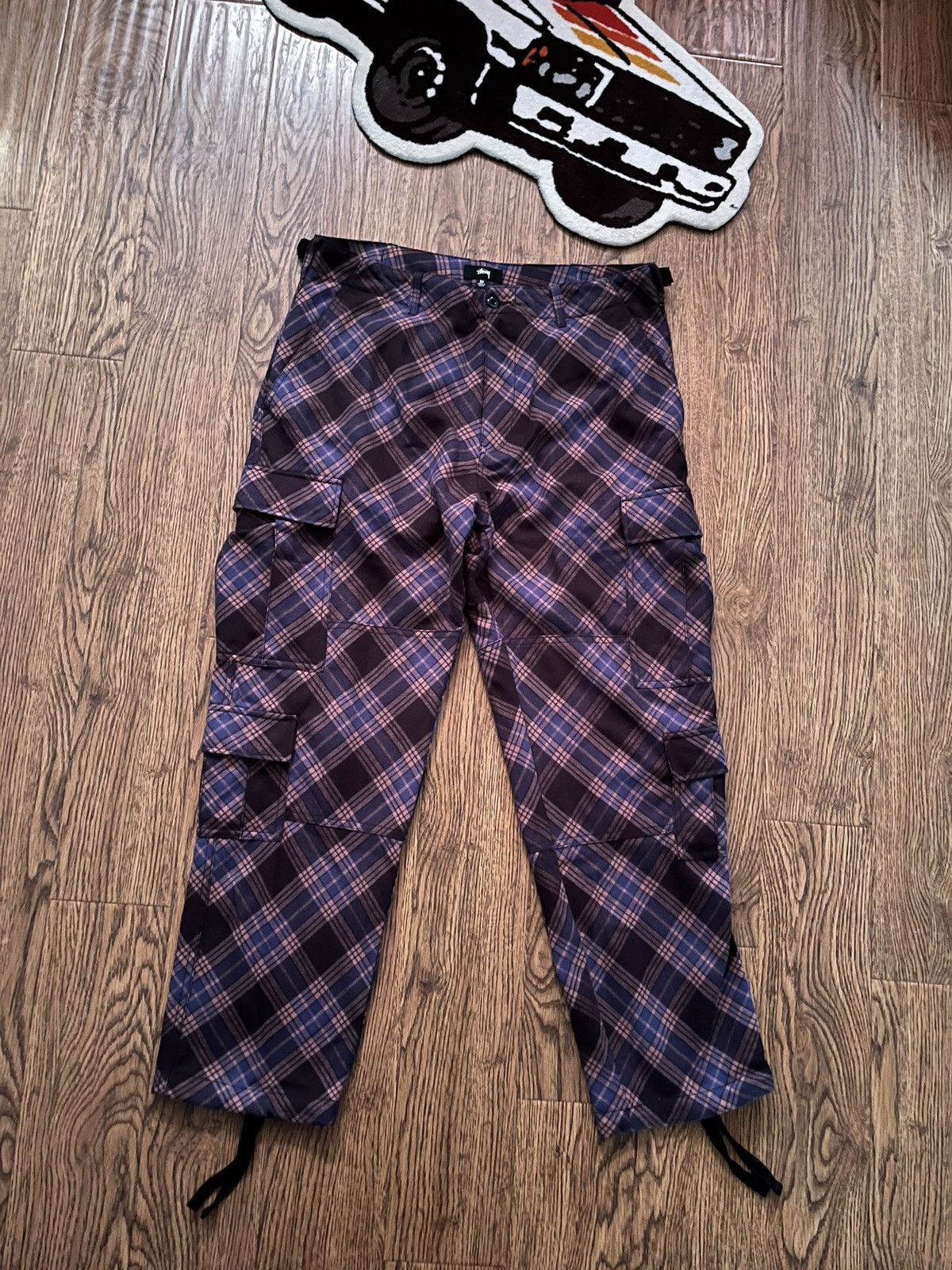 Stussy Stussy Bias Plaid Surplus Cargo Pants Size US 36 / EU 52 - 1 Thumbnail