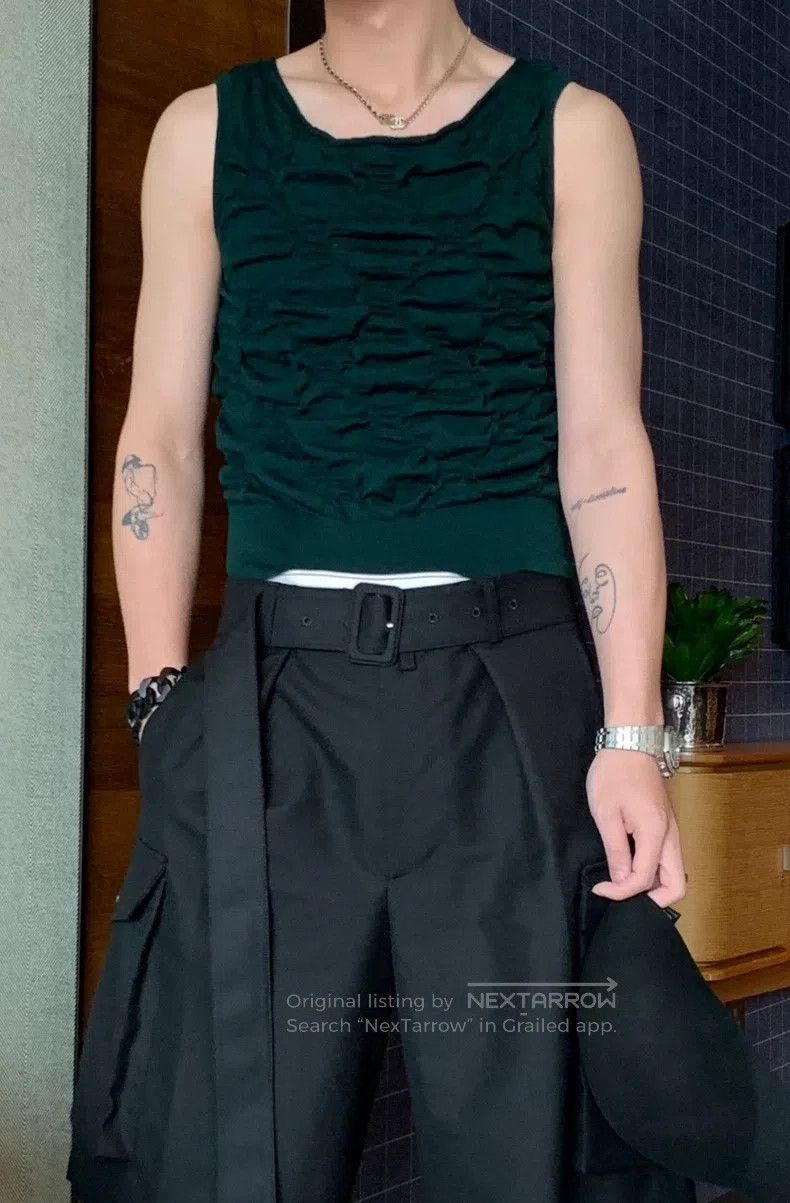 Dries Van Noten Dries Van Noten Pleated Wool Vest Size US L / EU 52-54 / 3 - 3 Thumbnail