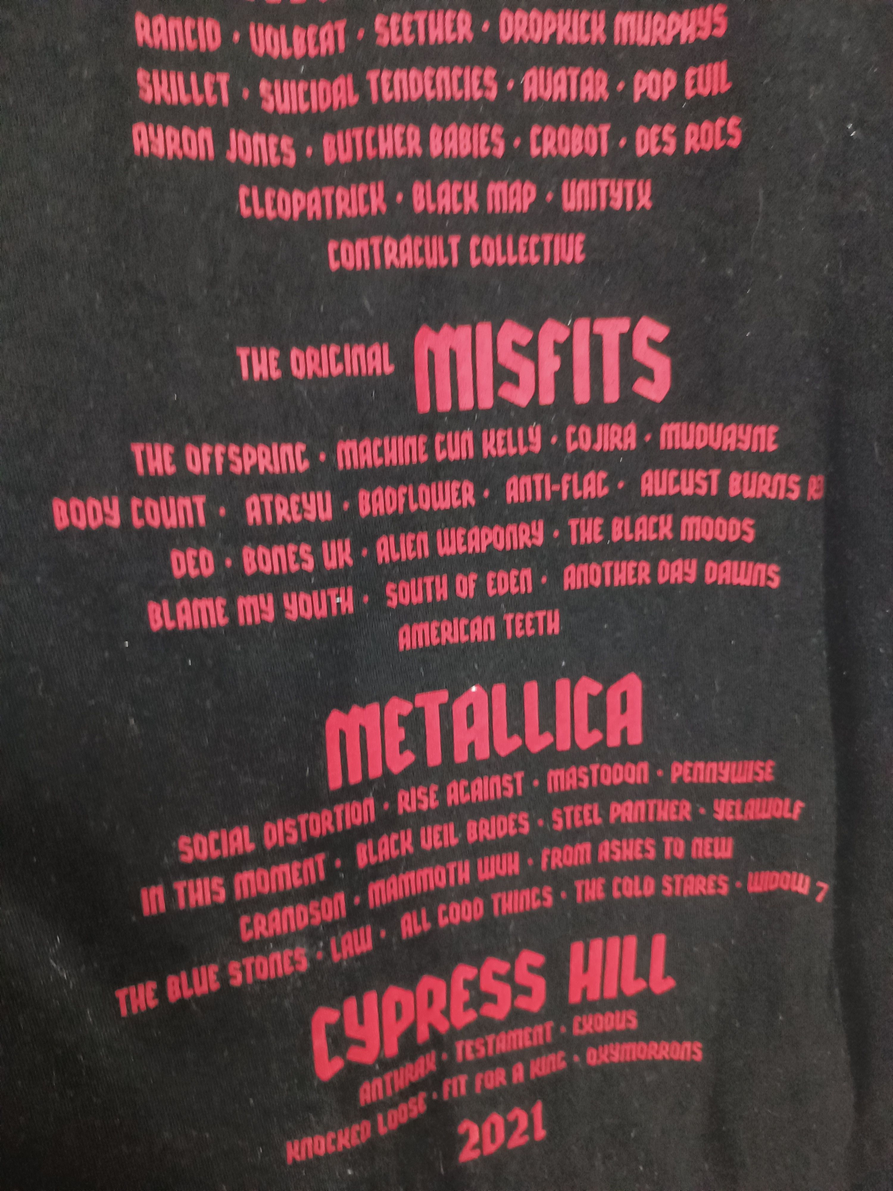 Band Tees VINTAGE AFTERSHOCK HEAVY METAL FEST TEE metallica misfits Size US XL / EU 56 / 4 - 17 Thumbnail