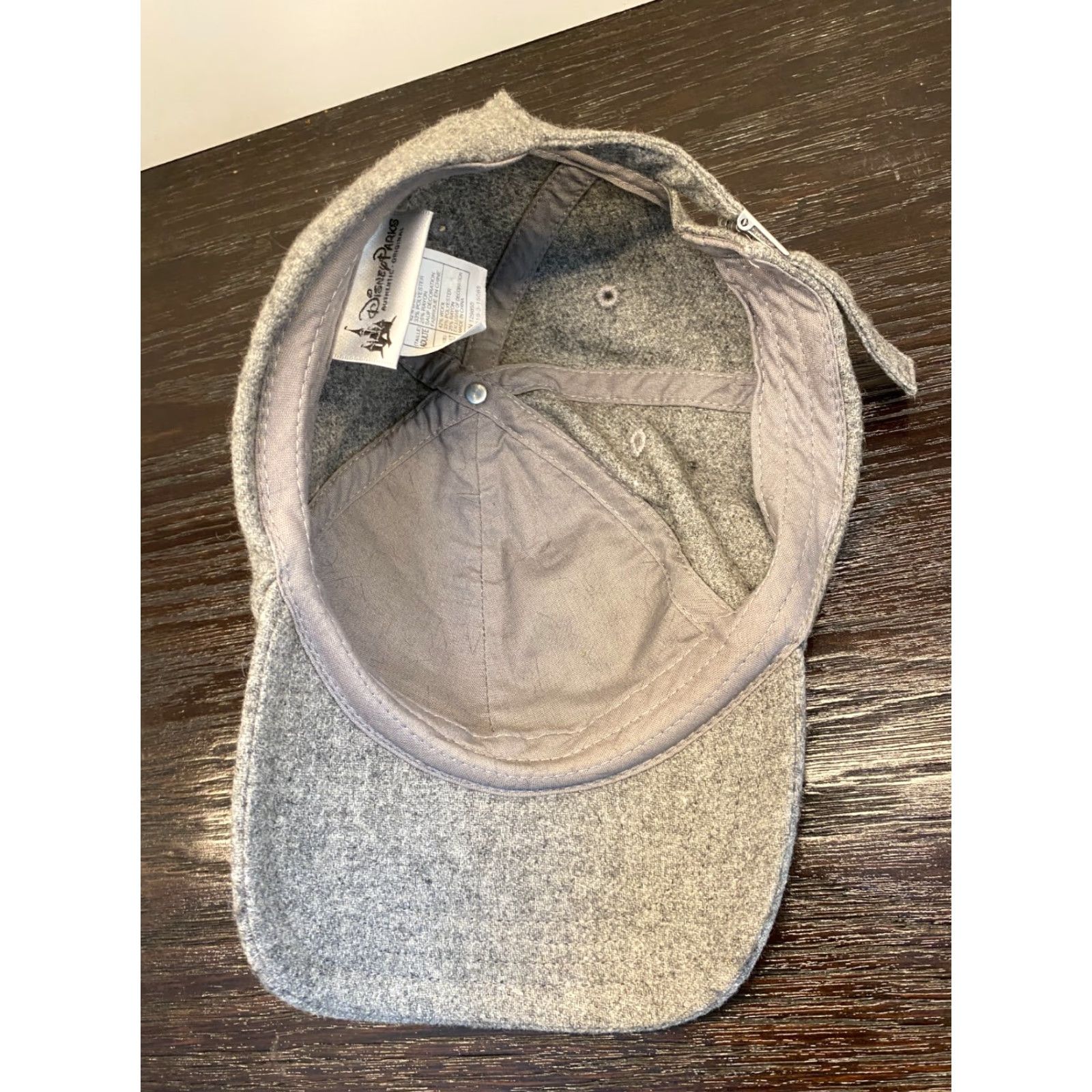 Vintage Mickey Mouse Hat Mens One Size Gray Wool Blend Strapback Disney Parks Adjustable Size ONE SIZE - 6 Thumbnail