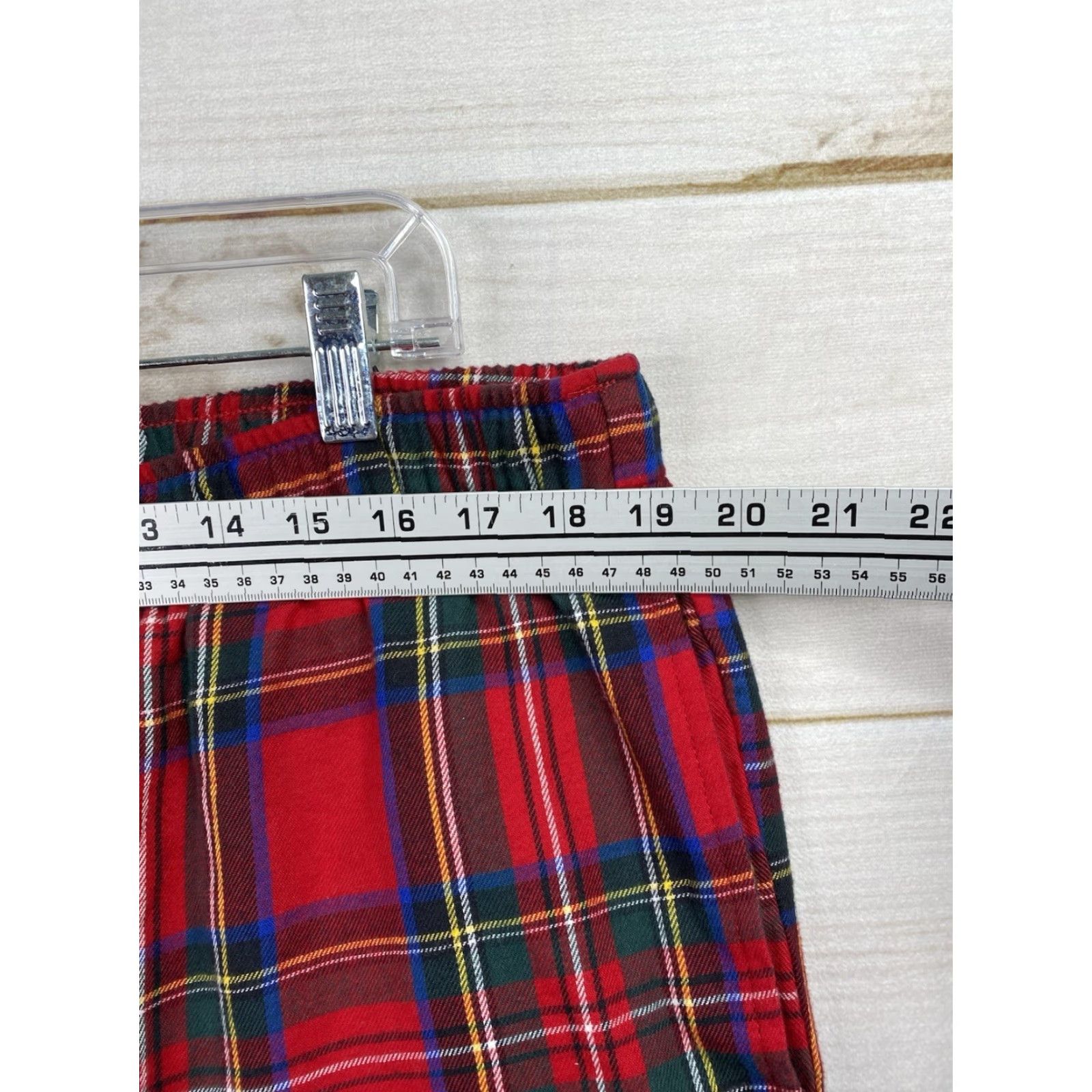 Lands' End Lands' End Pajama Pants Mens XL Red Flannel Drawstring Pockets Classic Lounge Plaid 100% Cotton Sleep Pants Size US 36 / EU 52 - 4 Thumbnail