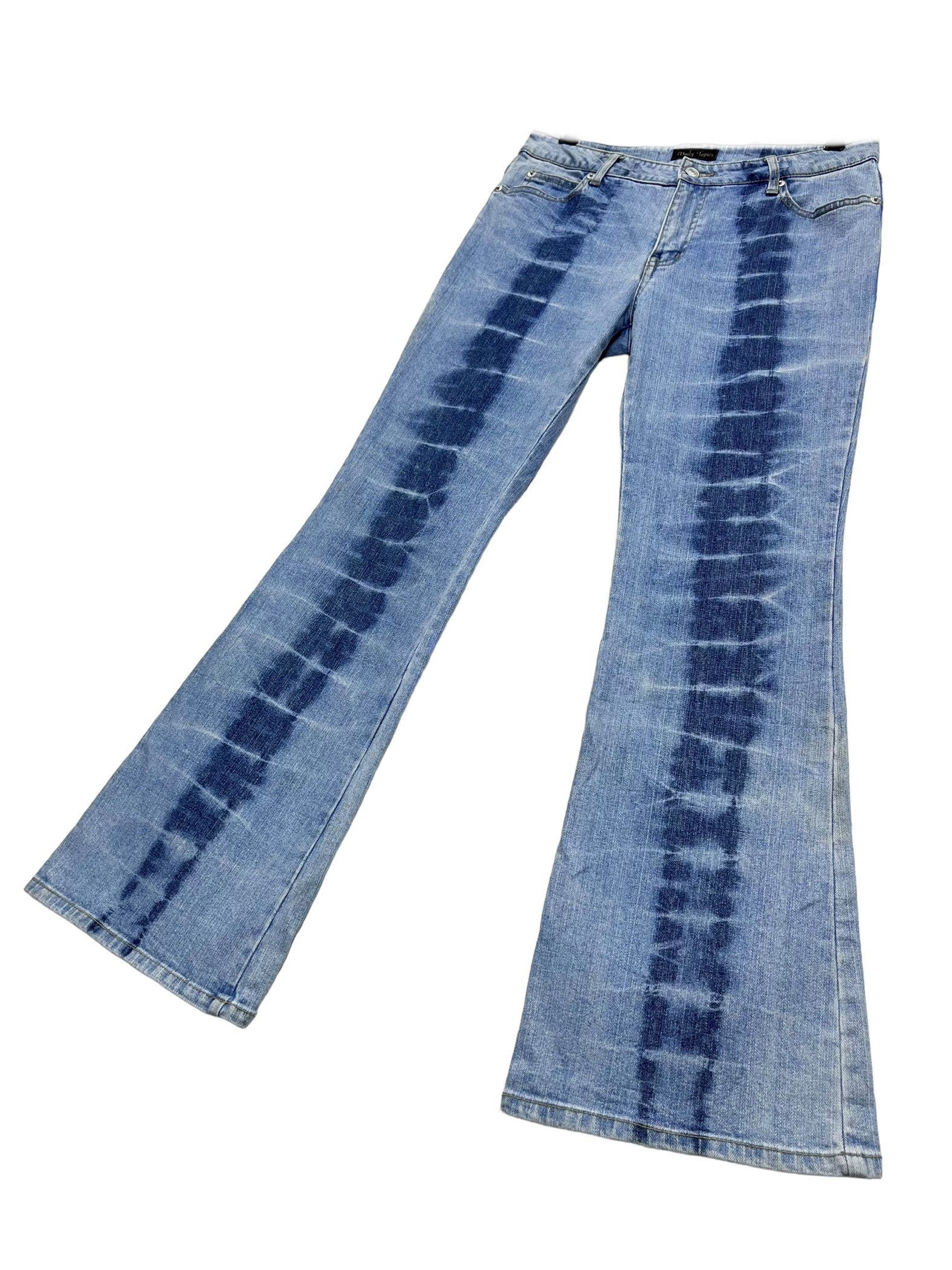 Japanese Brand 🔥DAILYTOPICS Art Spine Tattoo Design Stretch Flare Denim💥 Size 30" / US 8 / IT 44 - 5 Thumbnail