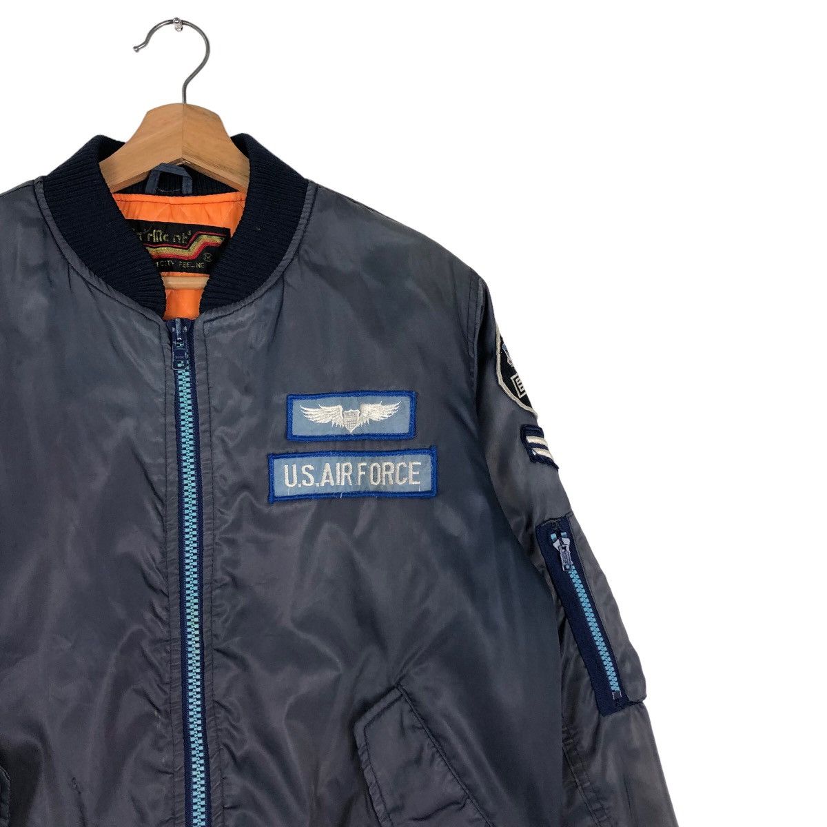 Japanese Brand 🔥Riot Riot Vintage Bomber Jacket Military Us Air Force Team Size US M / EU 48-50 / 2 - 6 Thumbnail