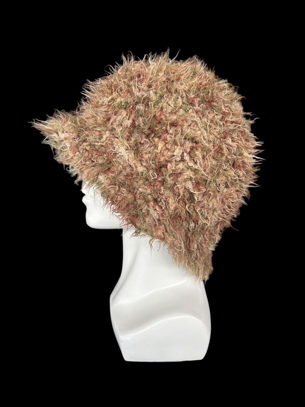 Japanese Style Mohawk Mohair Fur Big Hats Rare☠️☠️🎌