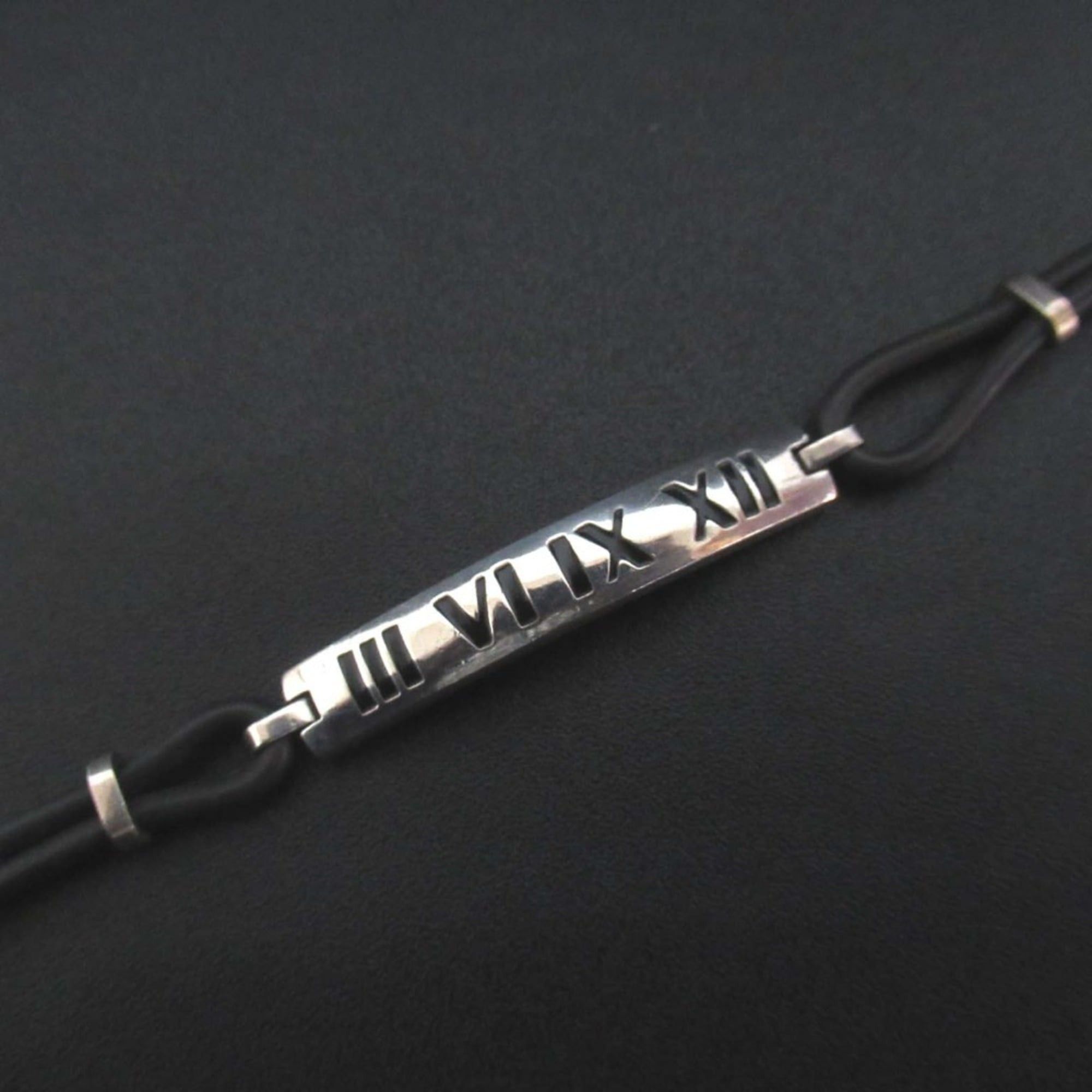 Tiffany & Co. Tiffany & Co. Atlas Rubber Bracelet 925SV Silver x Black for Men and Women Size ONE SIZE - 1 Thumbnail