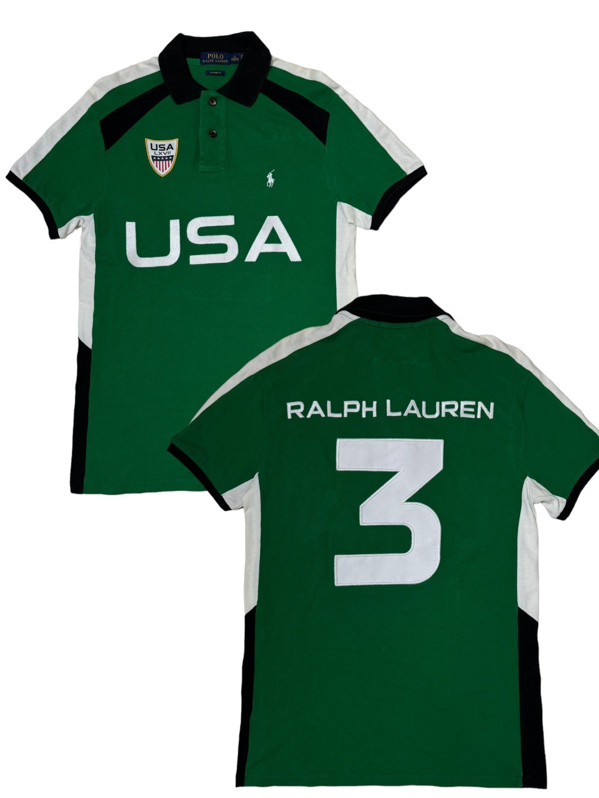 image of Polo Ralph Laurent Usa Lxv11 No 3 in Green, Men's (Size Small)
