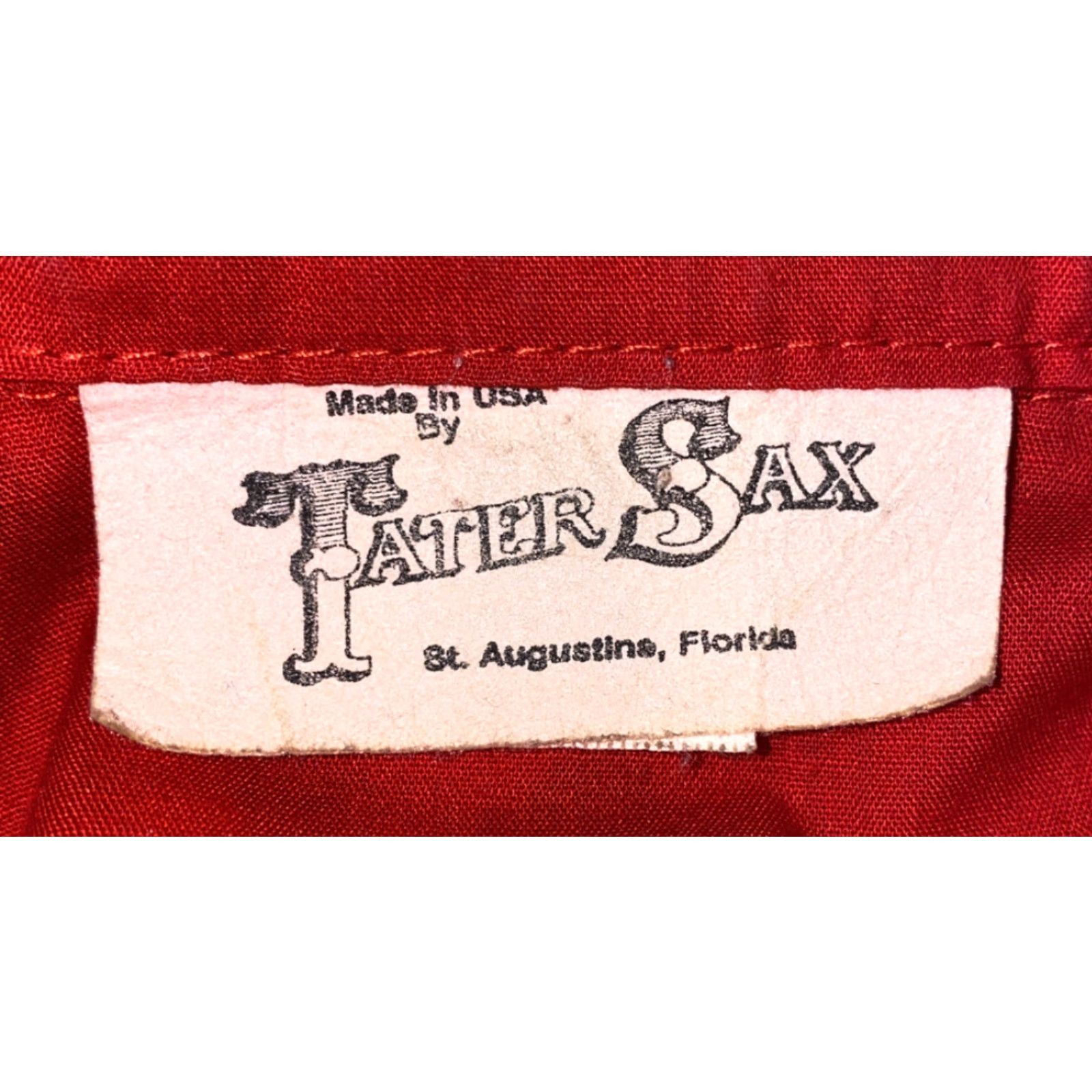 Vintage Tater Sax Mens Red Snap Button Long Sleeve Button Front Shirt 23.5 In Armpit Size US L / EU 52-54 / 3 - 7 Thumbnail