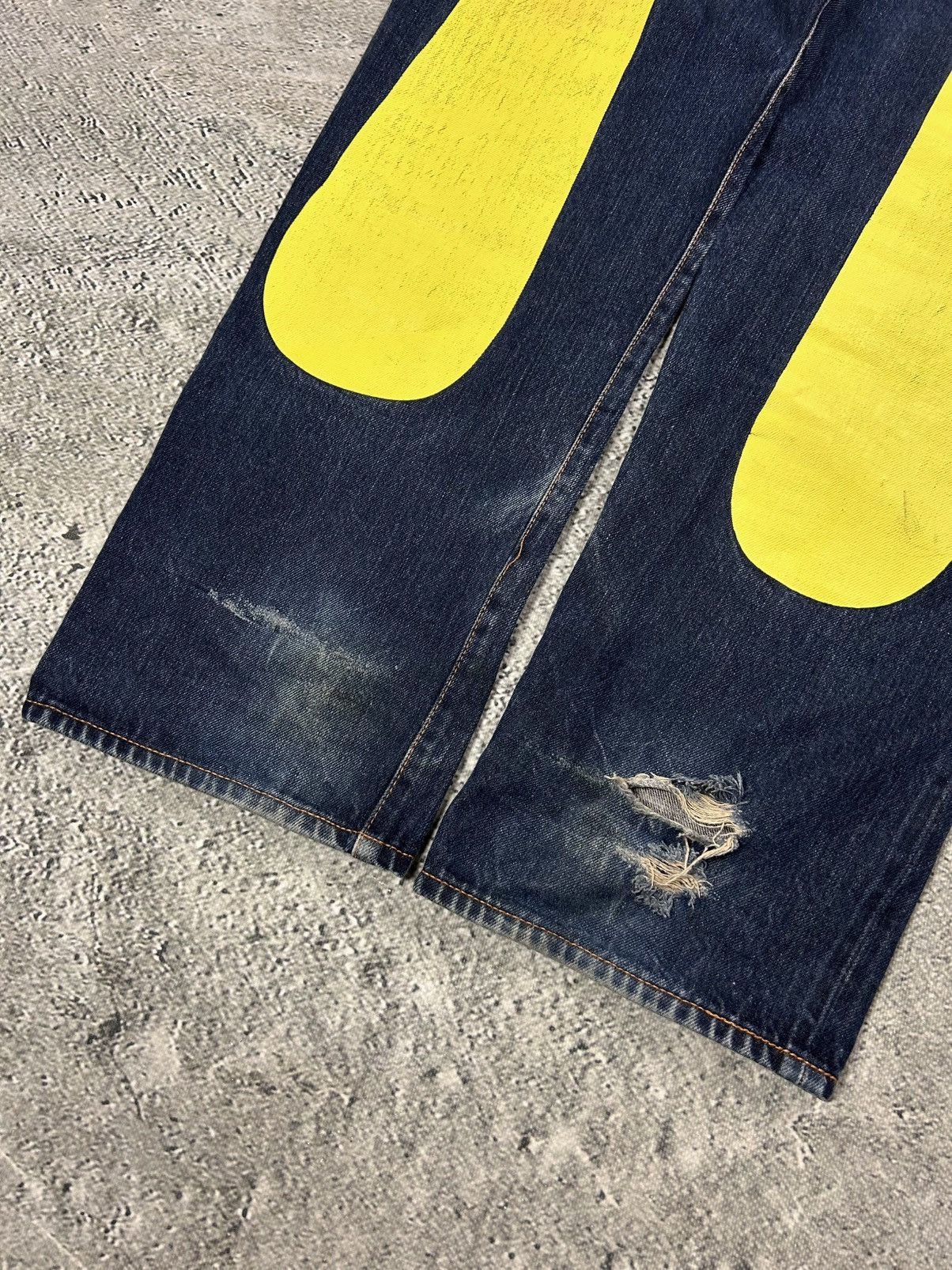 Evisu Evisu jeans daicock big logo yellow selvedge denim Size US 33 - 4 Thumbnail