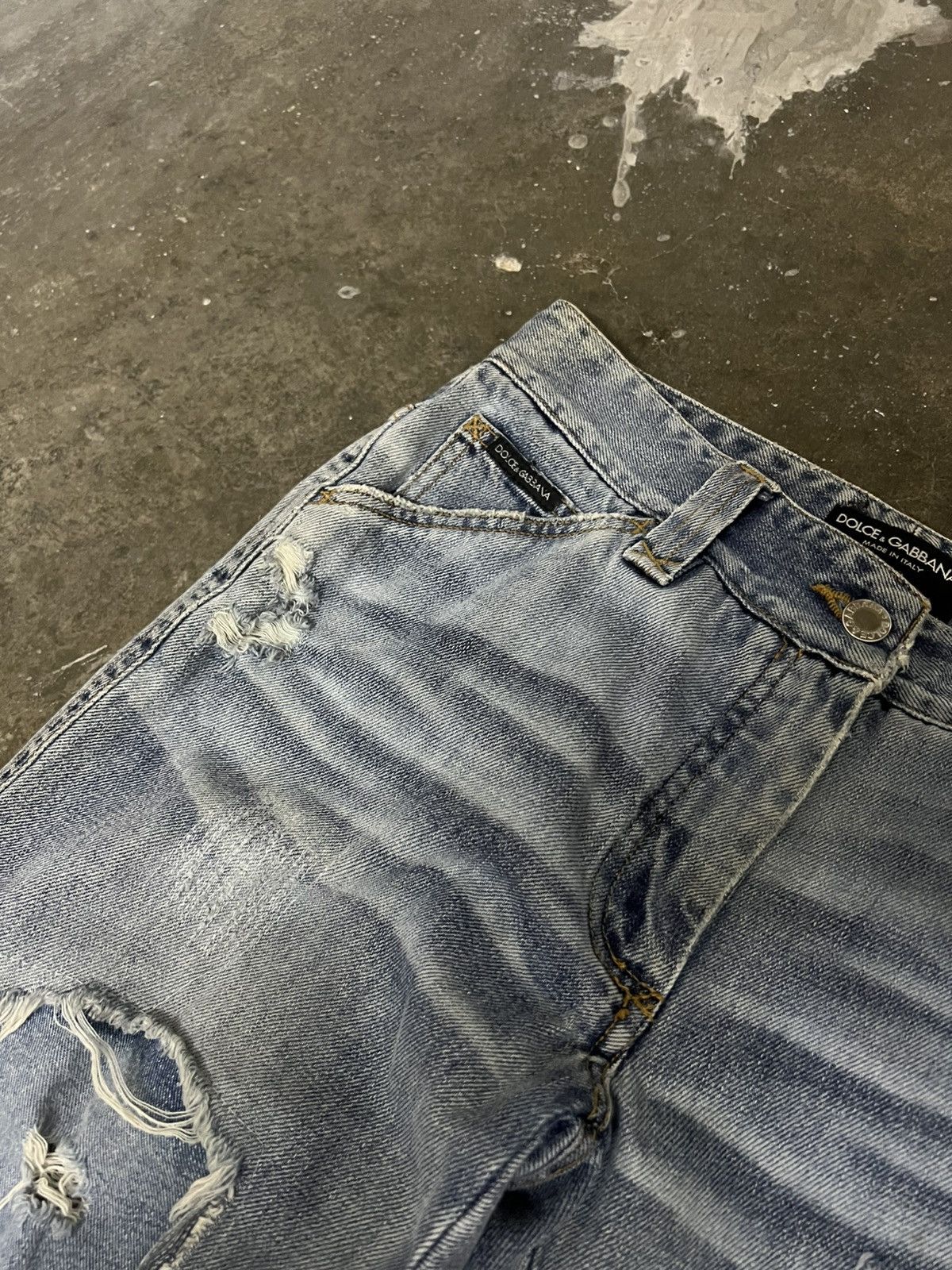 Dolce & Gabbana 💥Dolce & Gabbana Vintage Distress Y2K Jean Size 29" - 9 Thumbnail