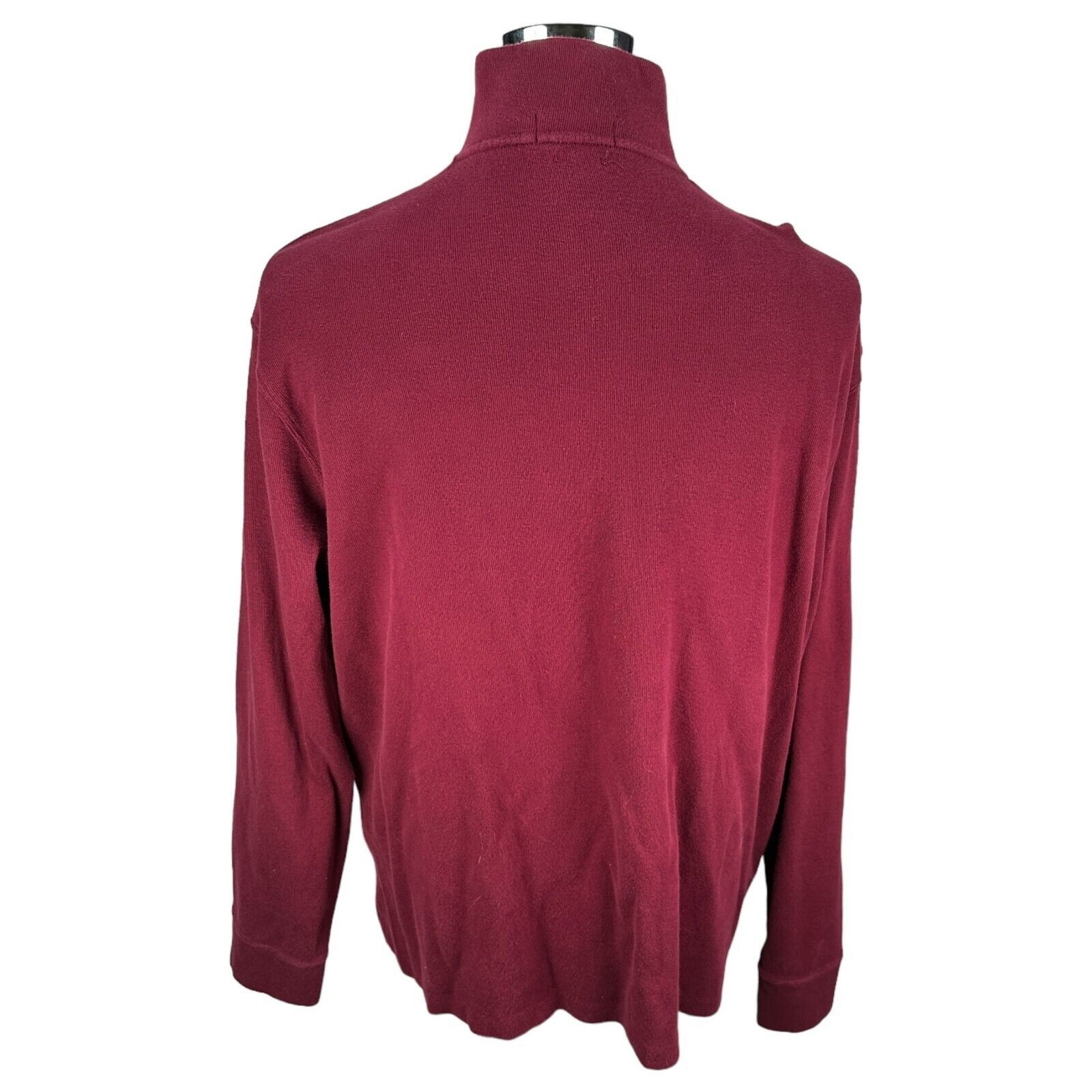 Polo Ralph Lauren Polo Ralph Lauren Estate Rib 1/4 Zip Mens XL Burgundy Cotton Size US XL / EU 56 / 4 - 4 Thumbnail