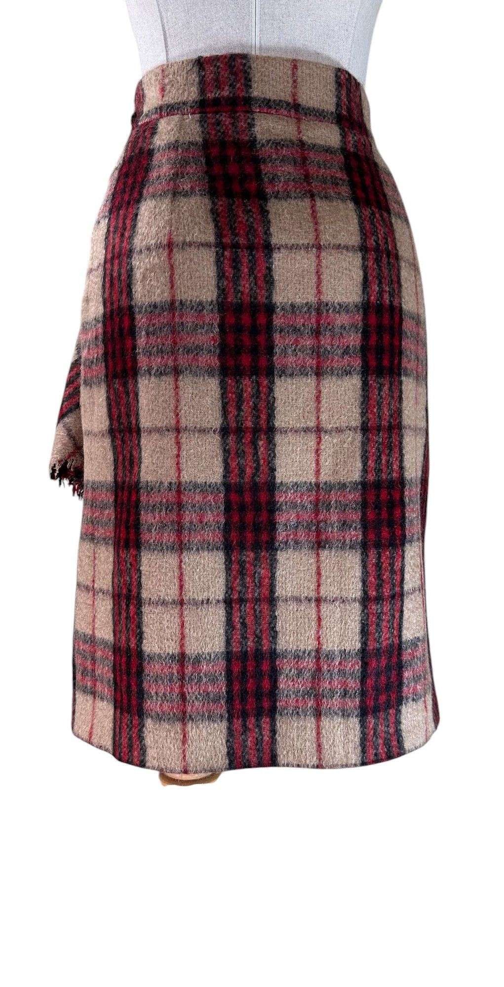 Max Mara Wool Tartan Skirt Size 25" / US 0 / IT 36 - 4 Thumbnail