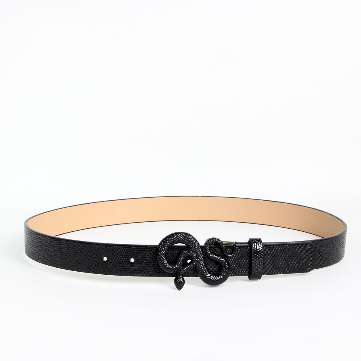 Designer Snake Vintage Belt Riveted Belts Menswear Accessories Size ONE SIZE - 2 Thumbnail