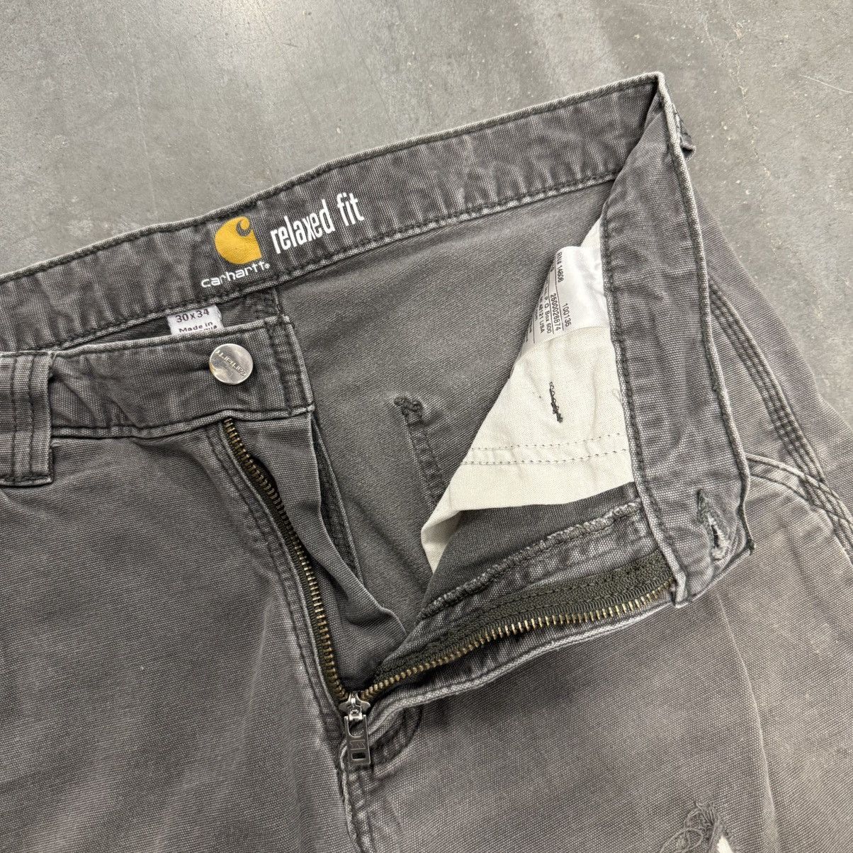 Carhartt × Vintage VTG Fucked Up Carhartt Paint Splatter Distressed Work Pants Size US 30 / EU 46 - 6 Thumbnail
