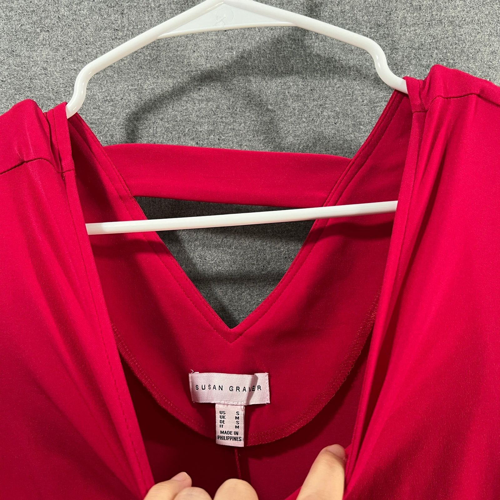 Other Susan Graver Liquid Knit Cap Sleeve Dress Sweet Raspberry Size S / US 4 / IT 40 - 4 Thumbnail
