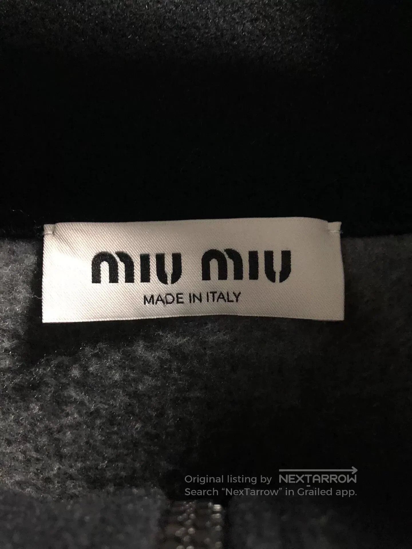 Miu Miu Miu Miu Gray Fleece Jacket XS. Size XS / US 0-2 / IT 36-38 - 3 Thumbnail