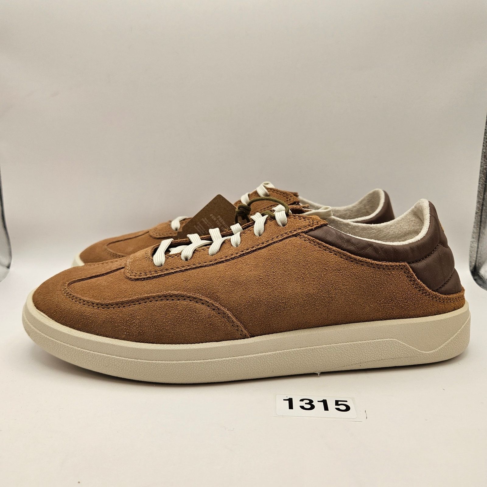 Olukai OLUKAI MEN'S 9.5 PUNINI SUEDE TAN TOFFEE CASUAL LACE UP SNKR Size US 9.5 / EU 42-43 - 2 Thumbnail