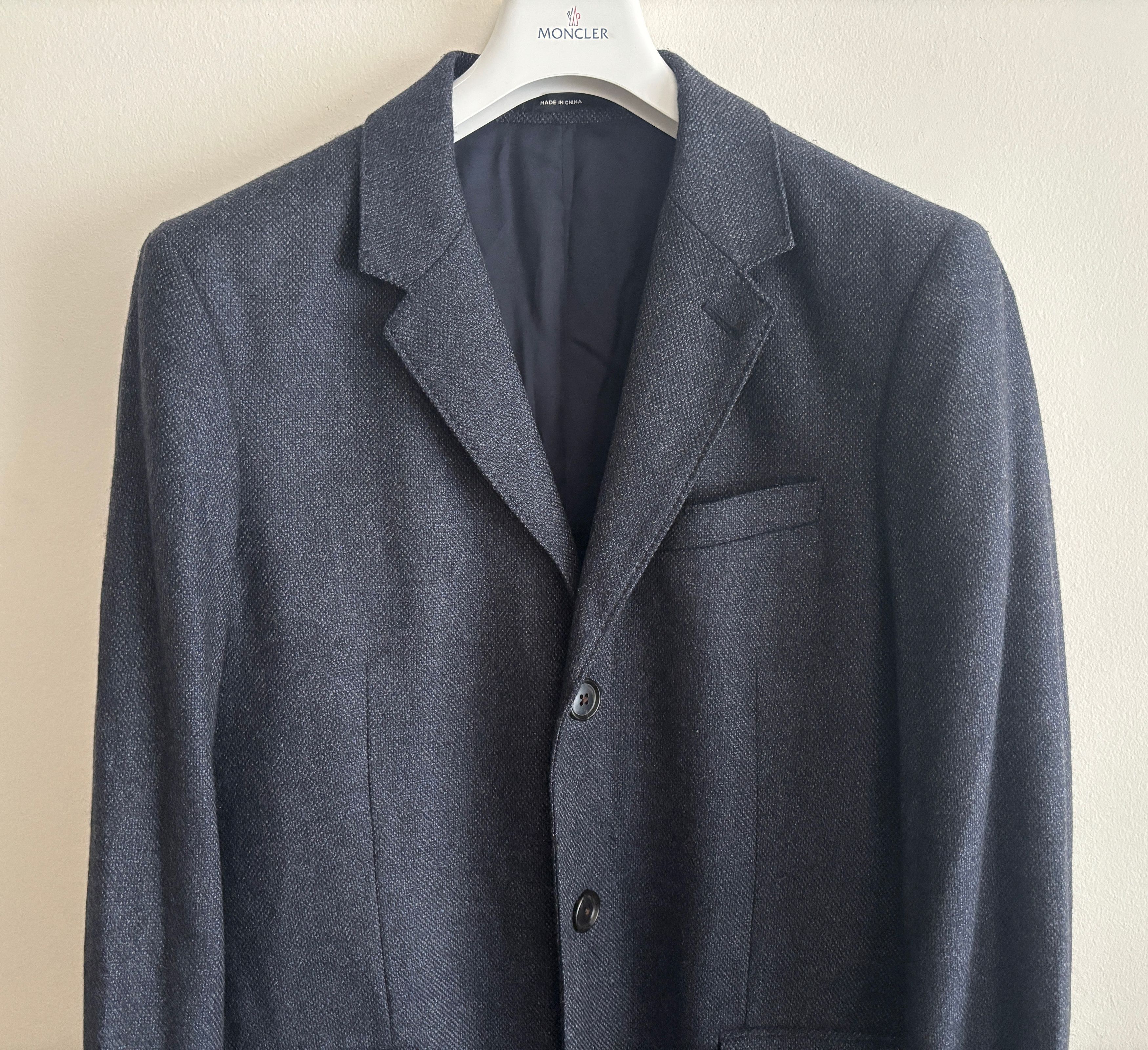 Club Monaco $600 Loro Piana Blue Wool Dream Tweed Overcoat/ Car Coat Size US M / EU 48-50 / 2 - 7 Thumbnail