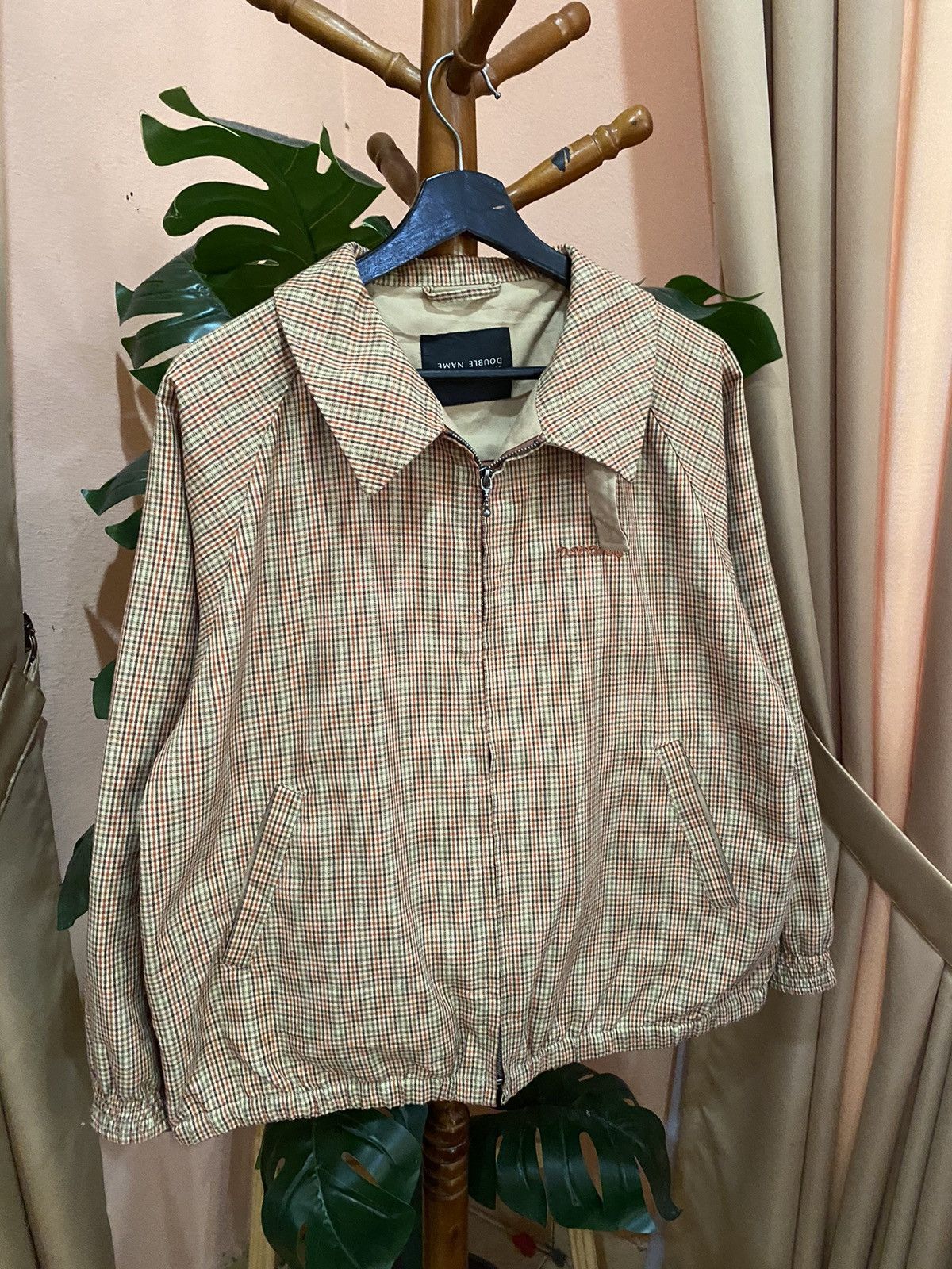 Japanese Brand Double Name Vintage Plaid Zip-Up Jacket – Retro Casual Size L / US 10 / IT 46 - 5 Thumbnail