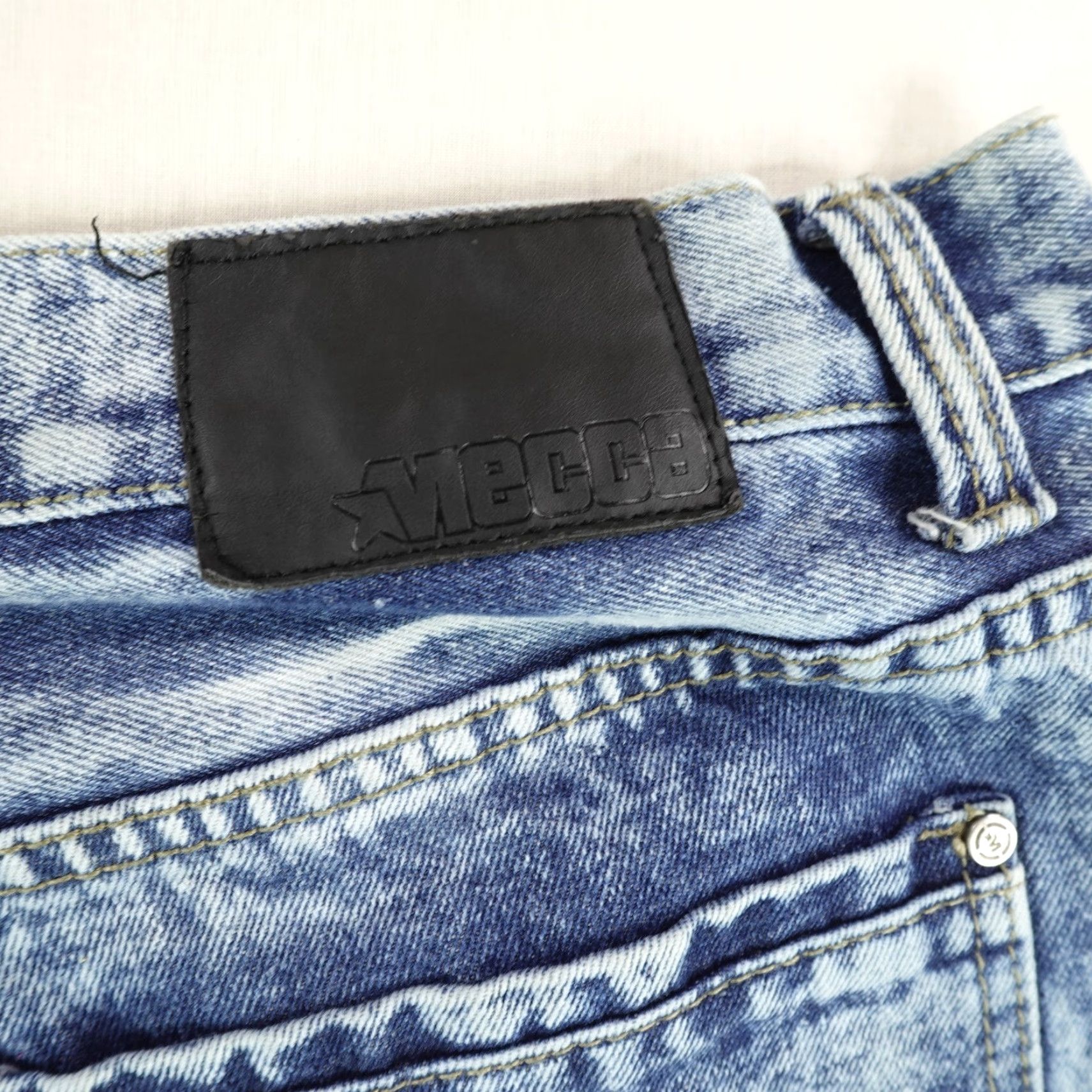 Vintage VINTAGE Mecca Shorts Mens 40 Blue Denim Jorts Distressed Baggy Faded 90s Hip Hop Casual Mens Regular Blue Denim Cotton Shorts Mecca 40 Mens Size US 40 / EU 56 - 6 Thumbnail