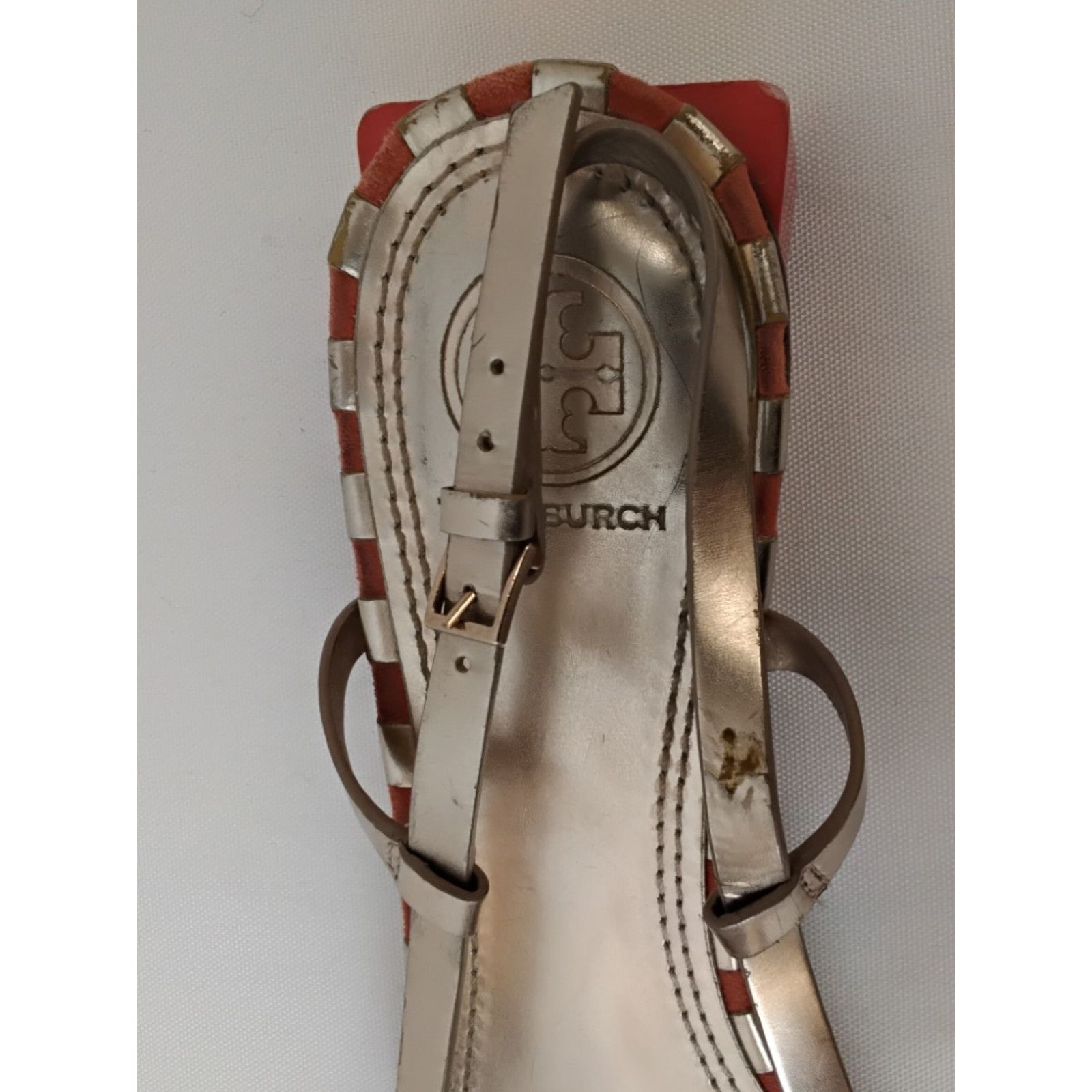 Tory Burch Tory Burch Strappy Slingback Sandals Women's 7 Orange Suede Size US 7 / IT 37 - 12 Thumbnail