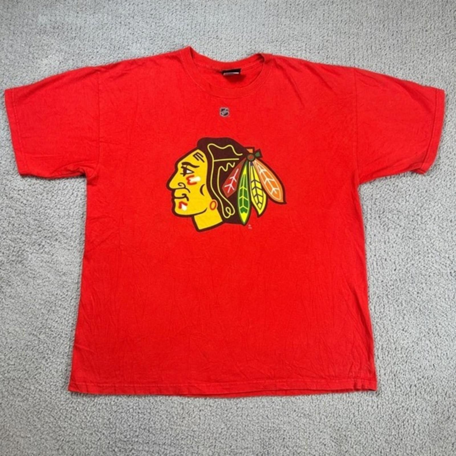 Reebok Chicago Blackhawks Khabibulin #39 Reebok NHL T Shirt Mens L Size US L / EU 52-54 / 3 - 1 Thumbnail