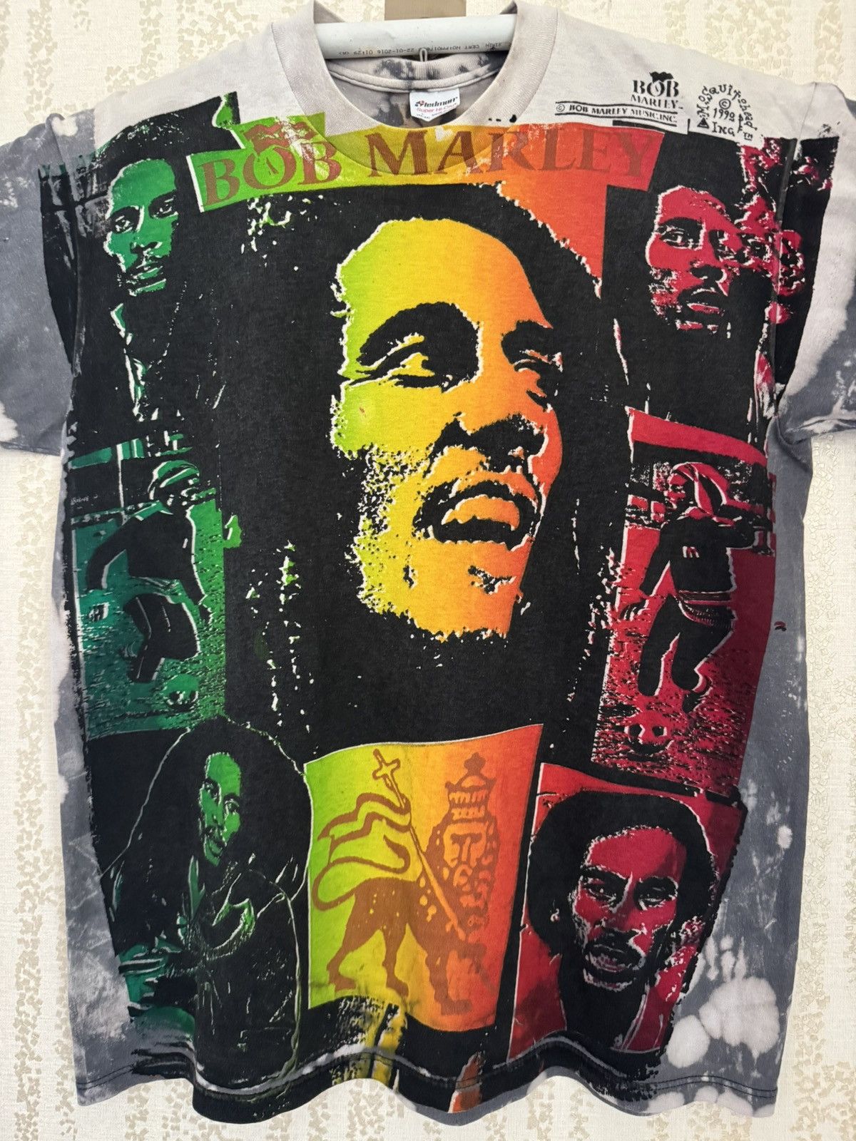 Bob Marley × Vintage Vintage MOSQUITO HEAD BOB MARLEY acid wash PS01 Size US L / EU 52-54 / 3 - 2 Thumbnail