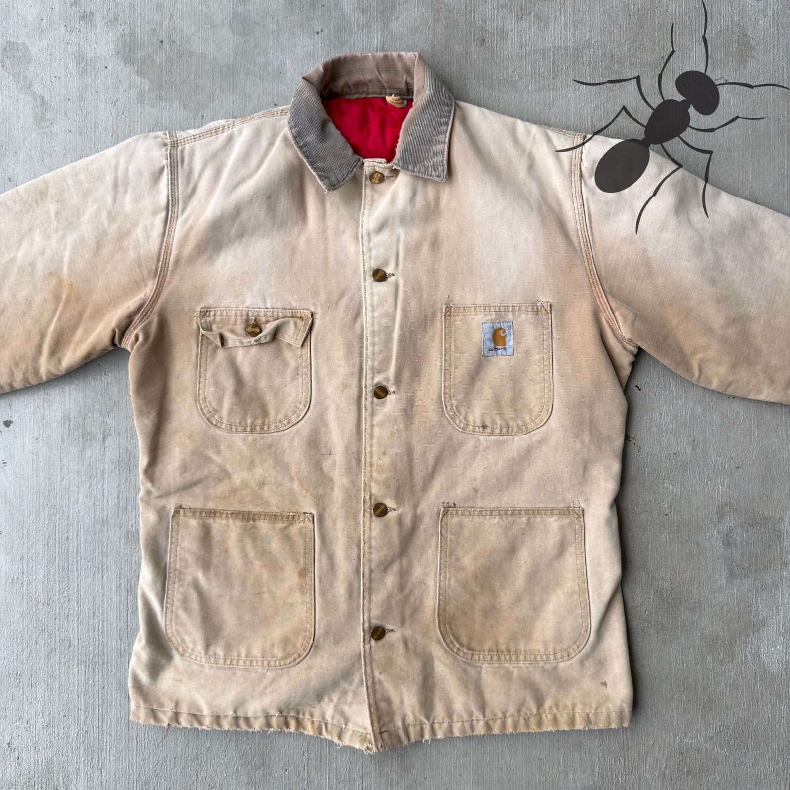 Carhartt × Vintage Carhartt faded brown button up chore work wear jacket Size US M / EU 48-50 / 2 - 3 Thumbnail