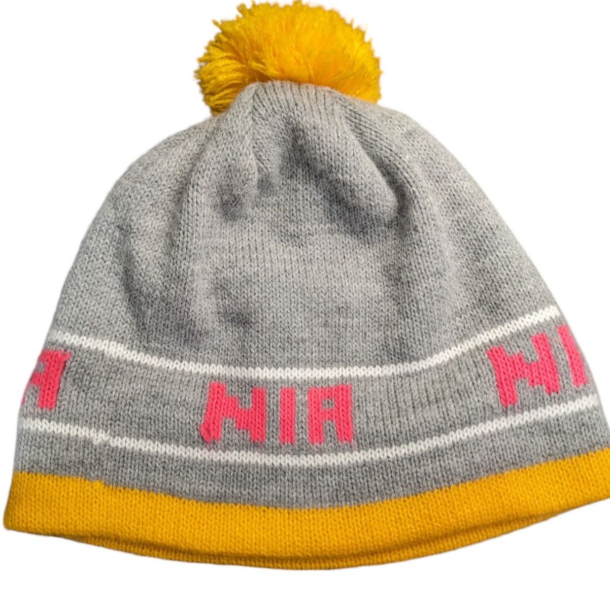 Other NIA Yellow Pom-Pom Knit Ski Winter Cozycore Beanie Hat Size ONE SIZE - 2 Thumbnail