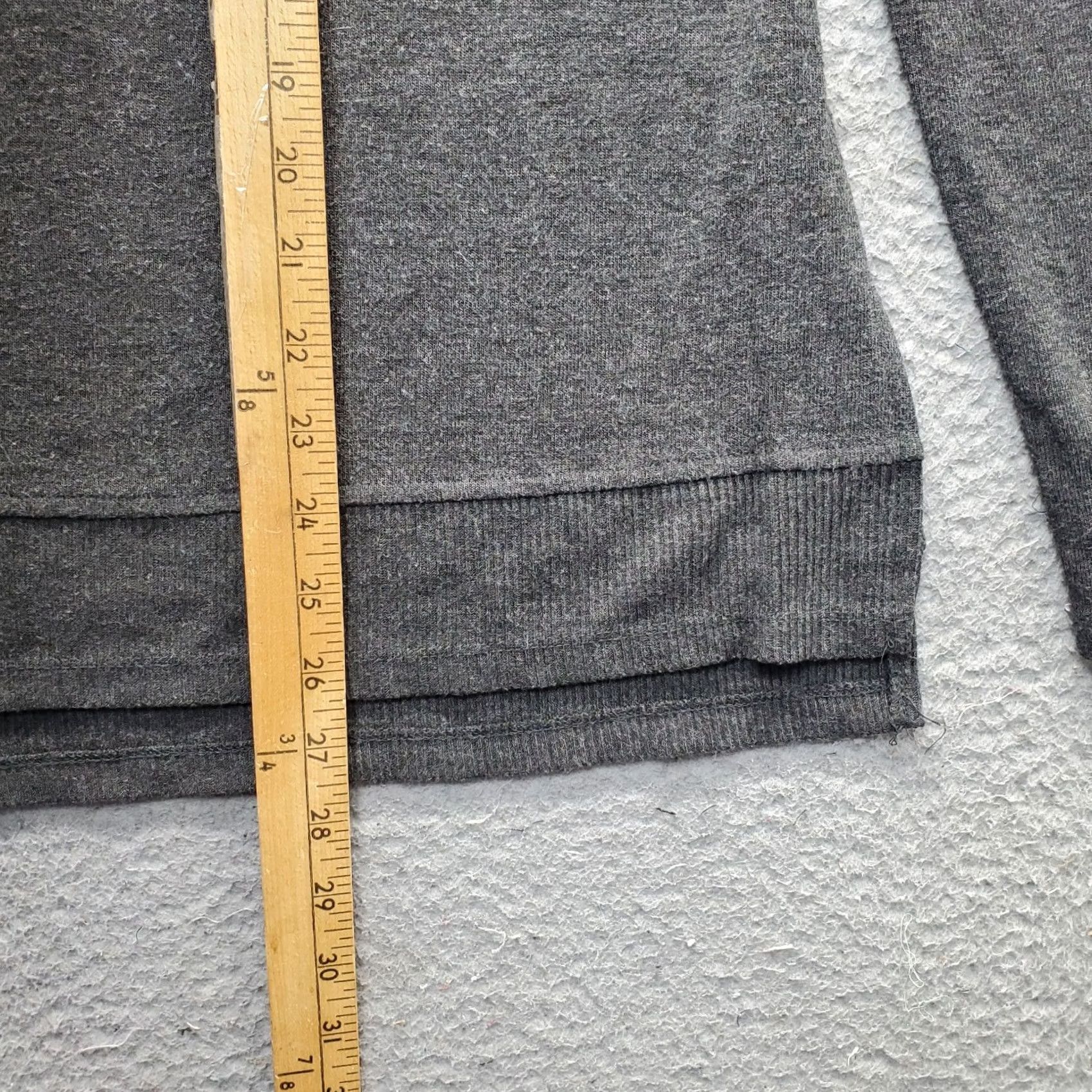 Vintage Cable & Gauge Sweater Women L Gray Long Sleeve Round Neck High Low Slit Pullover Size L / US 10 / IT 46 - 3 Thumbnail