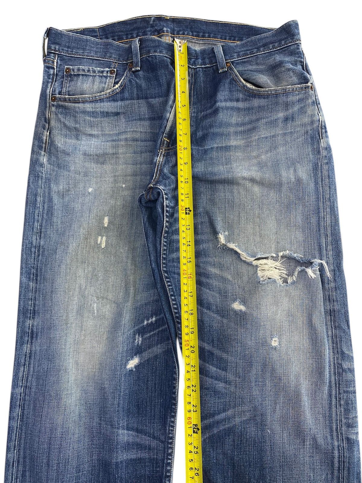 Levi's Levi’s 503 Whiskers Faded Wash Style Ripped Jeans Size US 34 / EU 50 - 6 Thumbnail