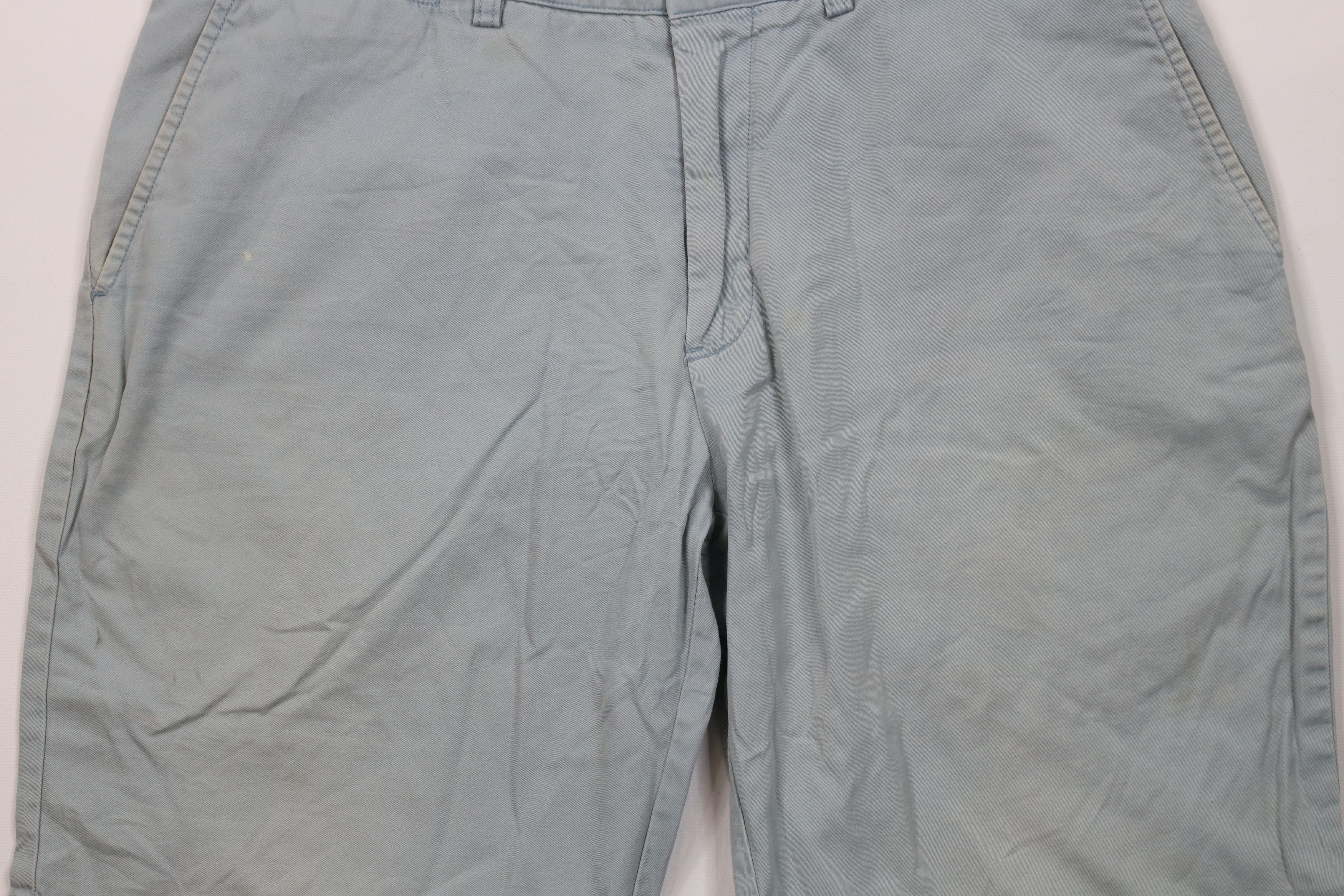 Ralph Lauren × Vintage Vintage 90s Ralph Lauren Above Knee Chino Shorts Light Blue Size US 34 / EU 50 - 3 Thumbnail