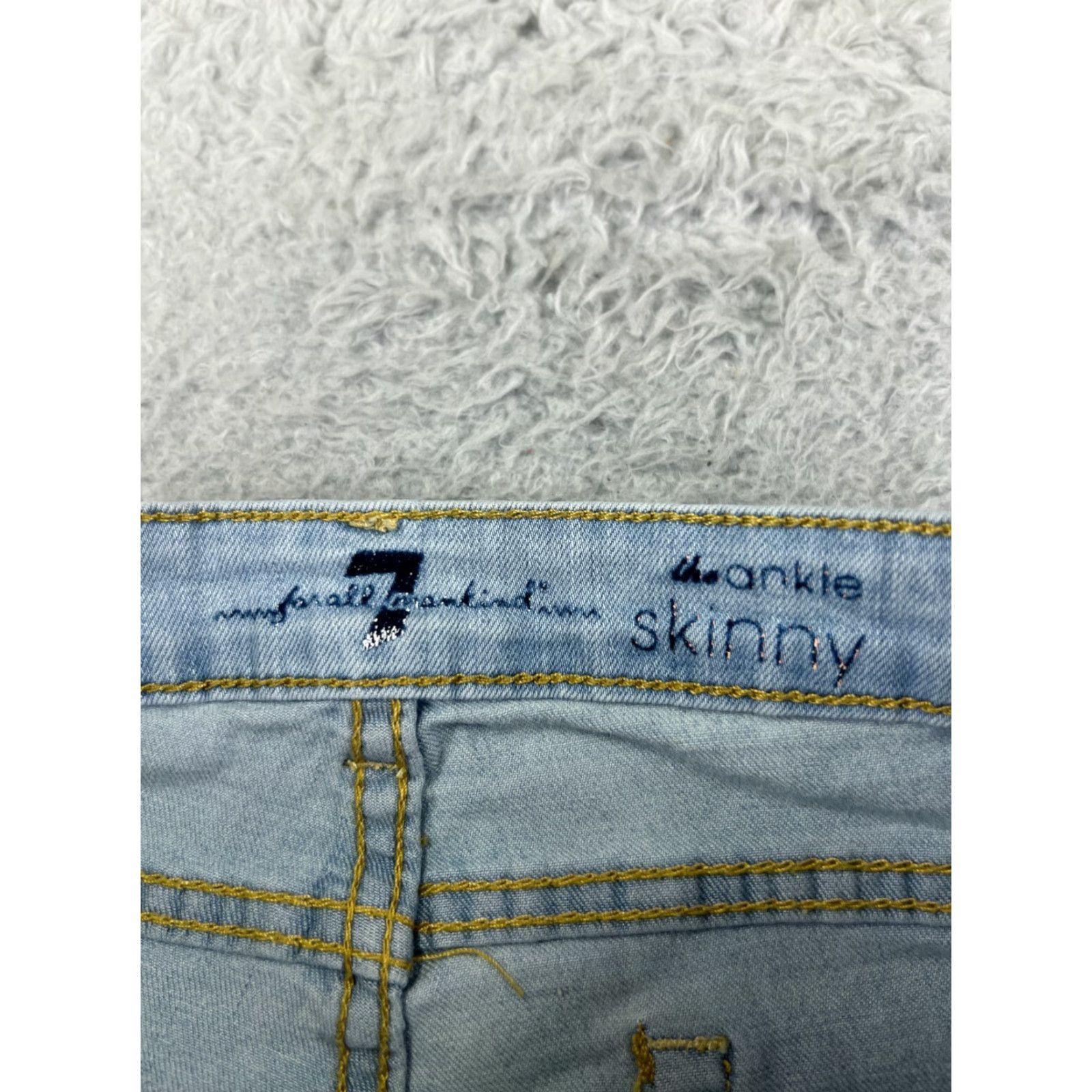 7 For All Mankind 7 For All Mankind Paxtyn Jeans Womens 14 Blue Denim Ankle Skinny Low Rise Cotton Pants Junior Size 14 Womens Blue Denim Jeans Size 36" / US 14 / IT 50 - 3 Thumbnail