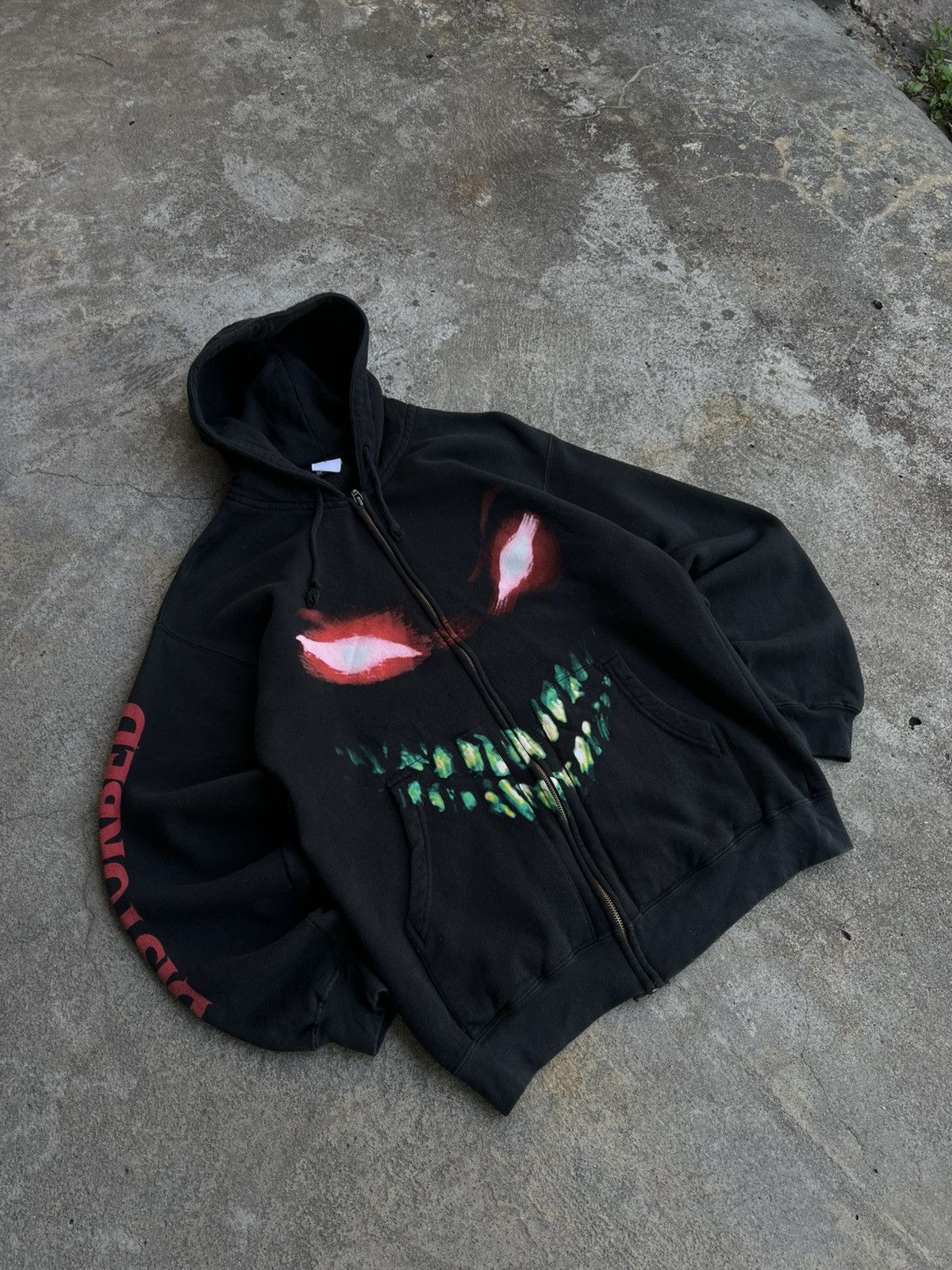 Band Tees Crazy Vintage Disturbed Zip Hoodie Big Logo Face Print 90s Size US L / EU 52-54 / 3 - 2 Thumbnail