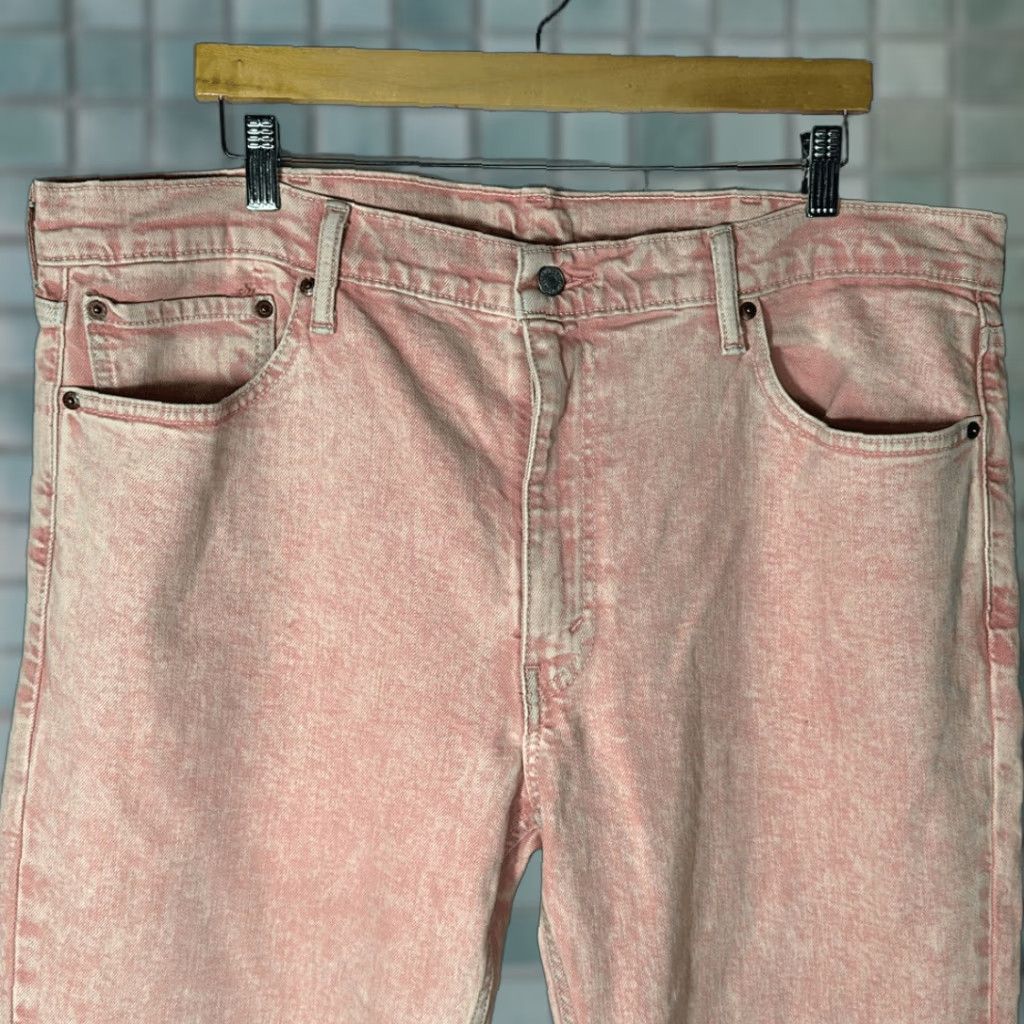 Levi's LEVI'S 511 Jeans Mens Pink Tapered Slim Fit Stone Wash Inseam 32 W40 L32 Dirt? (no) Size US 42 / EU 58 - 1 Thumbnail