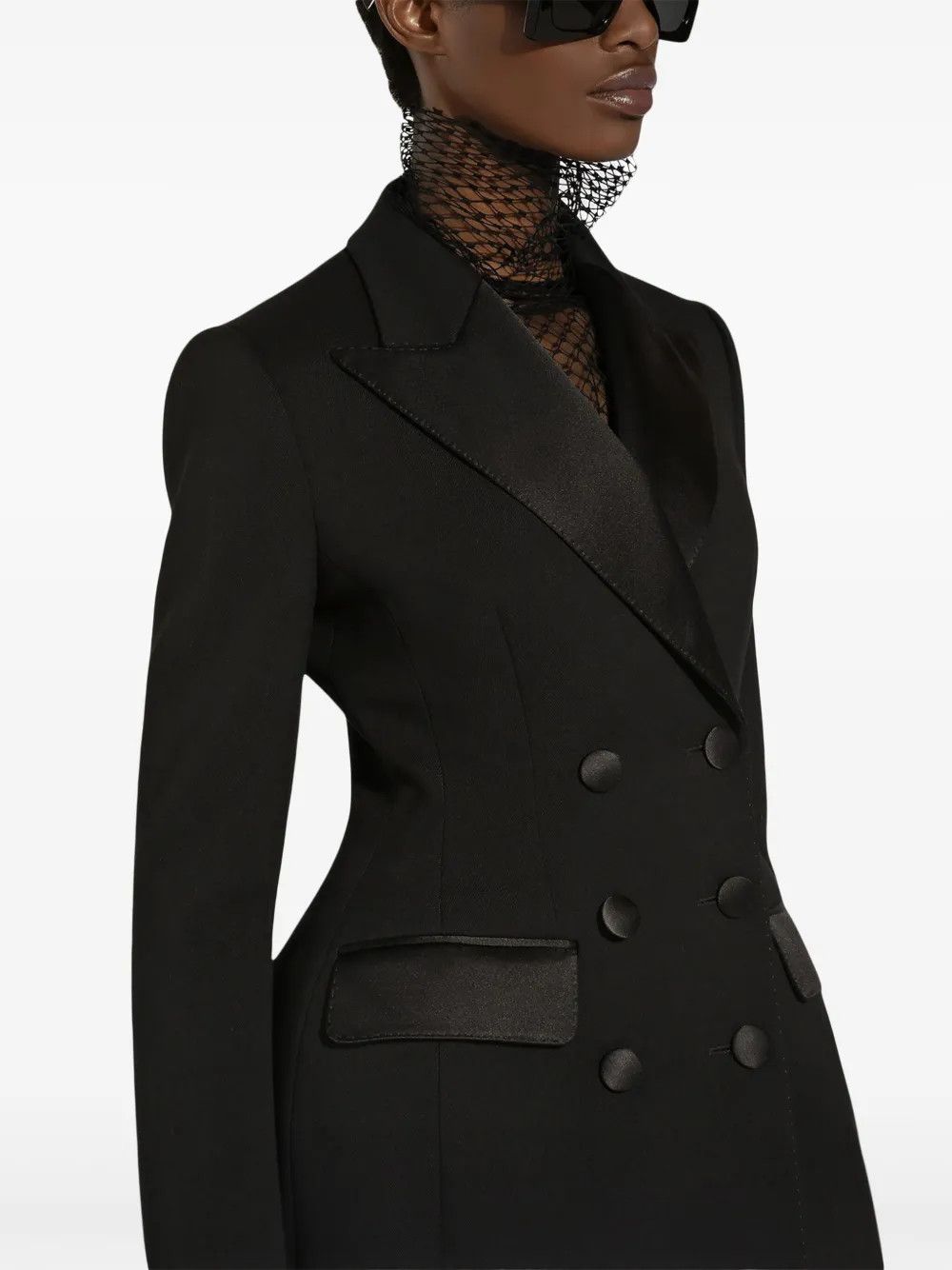 Dolce & Gabbana o1y0825 Crepe Coat in Black Size M / US 6-8 / IT 42-44 - 2 Thumbnail