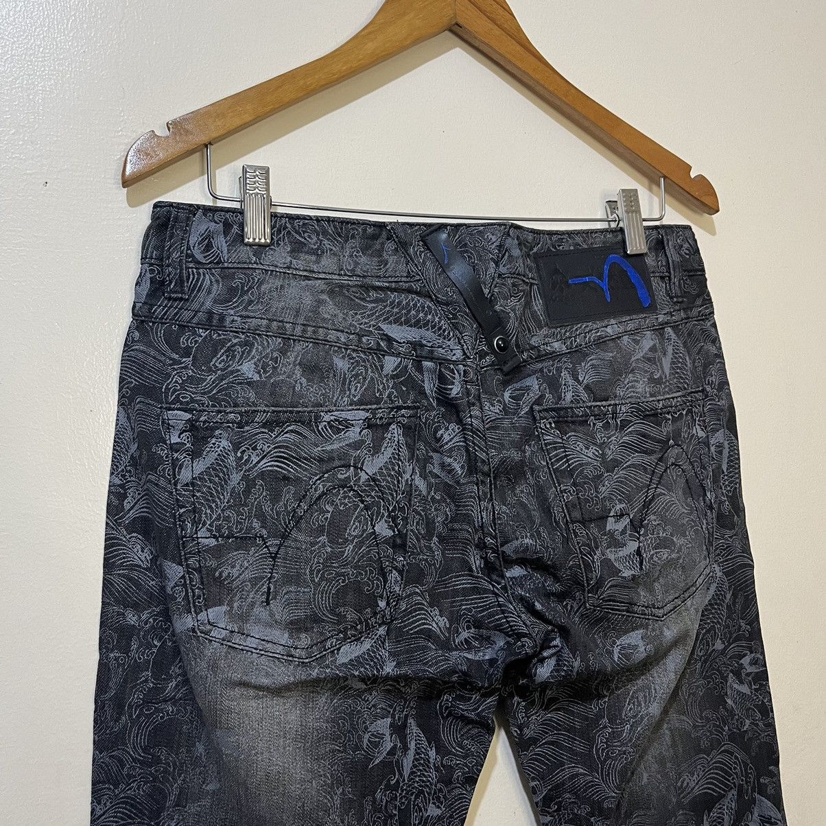 Japanese Brand Korse by Rei Takahashi Koi Fish Button Fly Denim Pants Size US 32 / EU 48 - 13 Thumbnail
