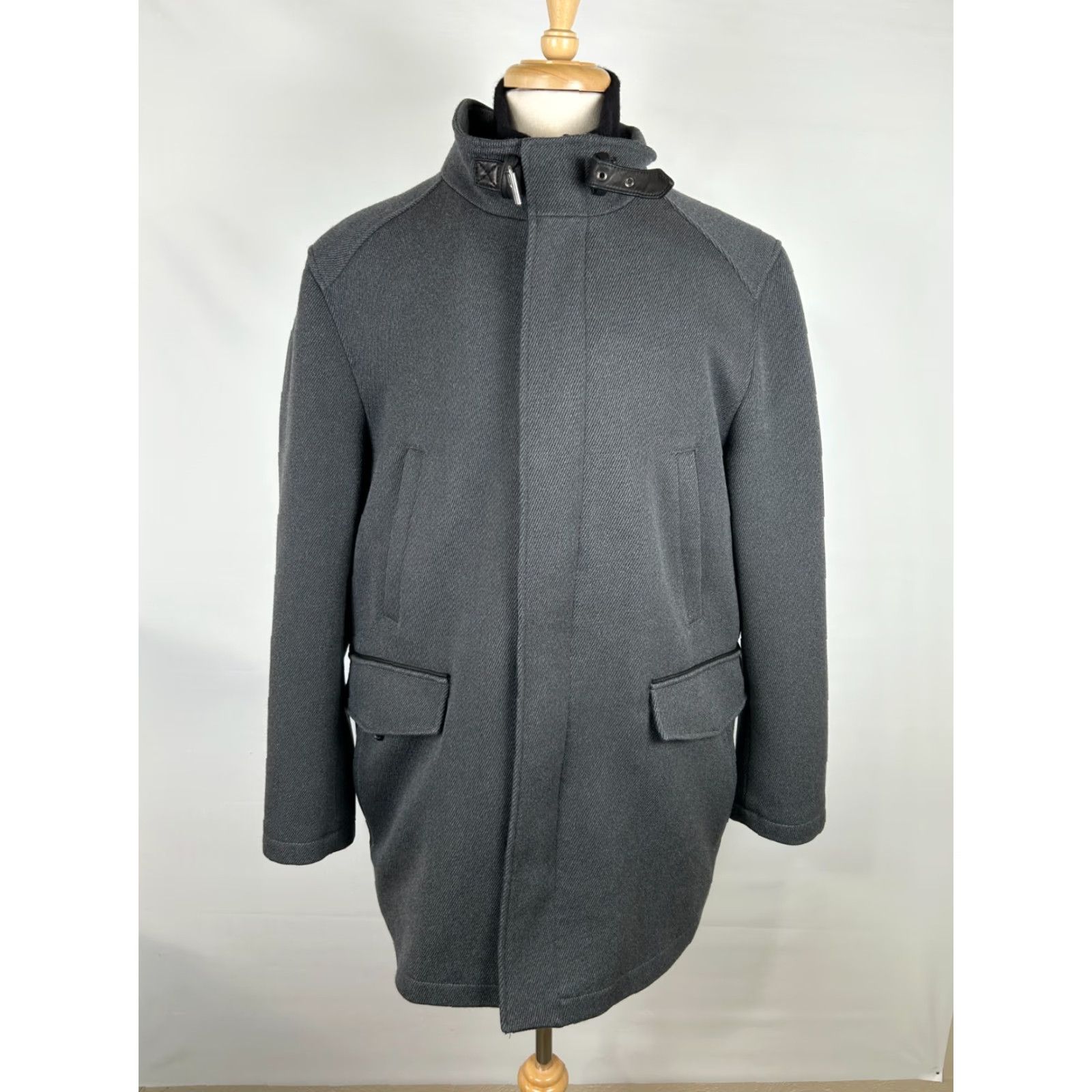 Cole Haan **Cole Haan Gray Wool Zip Up Overcoat Mens XL** User: Cole Haan Gray Wool Zip Up Overcoat Mens XL Size US XL / EU 56 / 4 - 2 Thumbnail