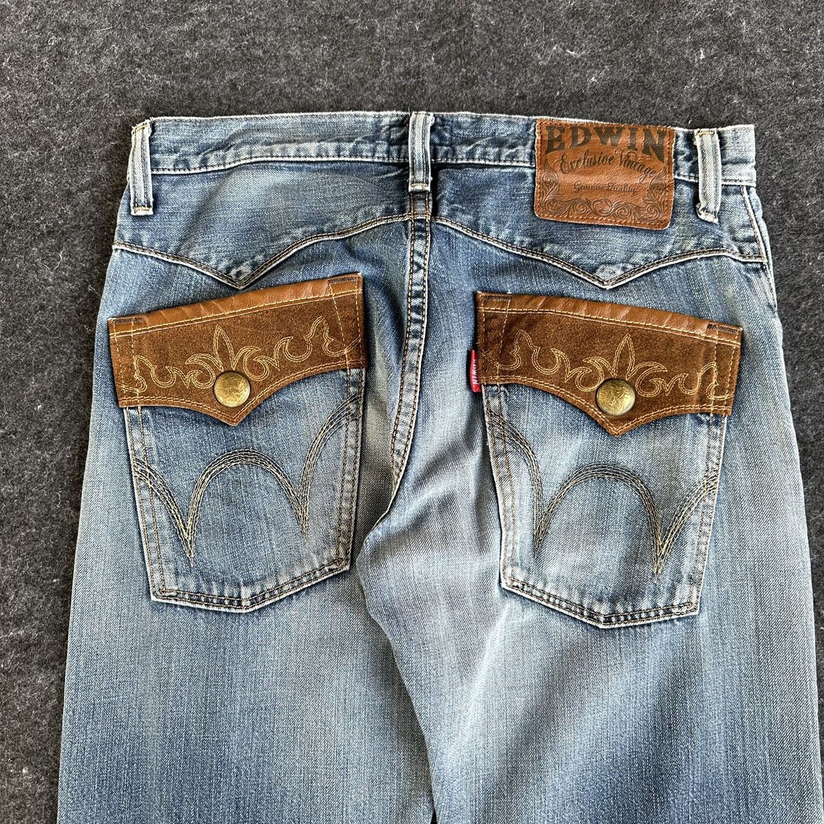 Edwin Vintage Edwin Exclusive Fade Washed Denim 32x31 D607 Size US 32 / EU 48 - 5 Thumbnail