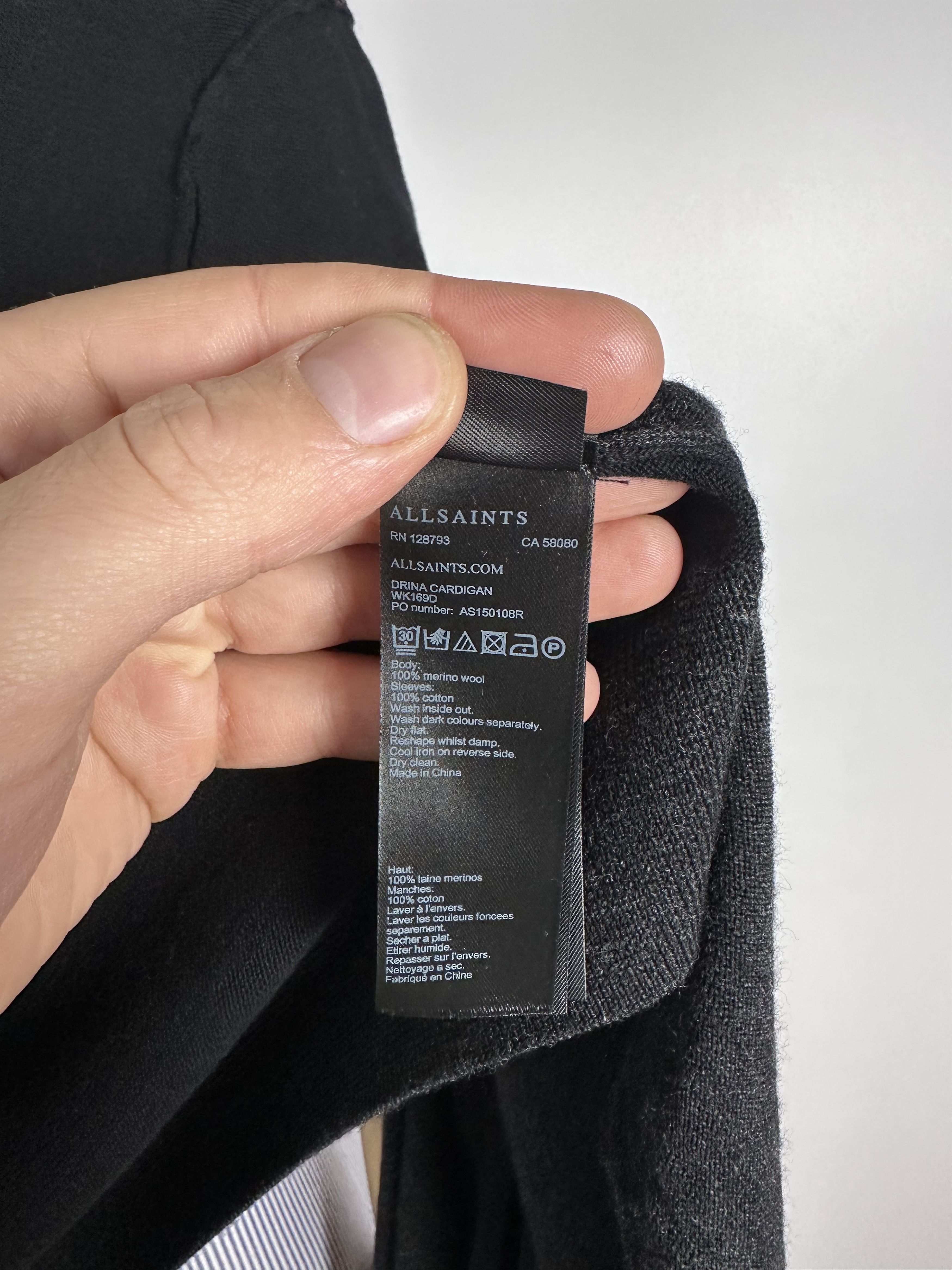 Allsaints All Saints Wool Light Zip Sweater Black Womens Size US8 UK12 Size M / US 6-8 / IT 42-44 - 8 Thumbnail
