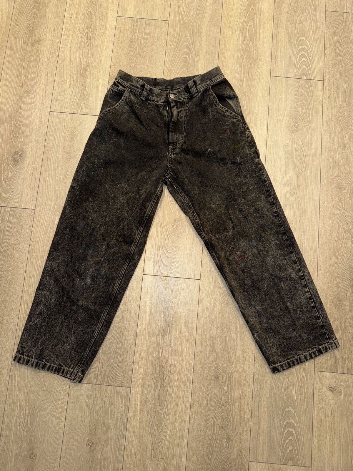 Maison Margiela Maison Margiela Black Paint Jeans Size US 29 - 1 Thumbnail
