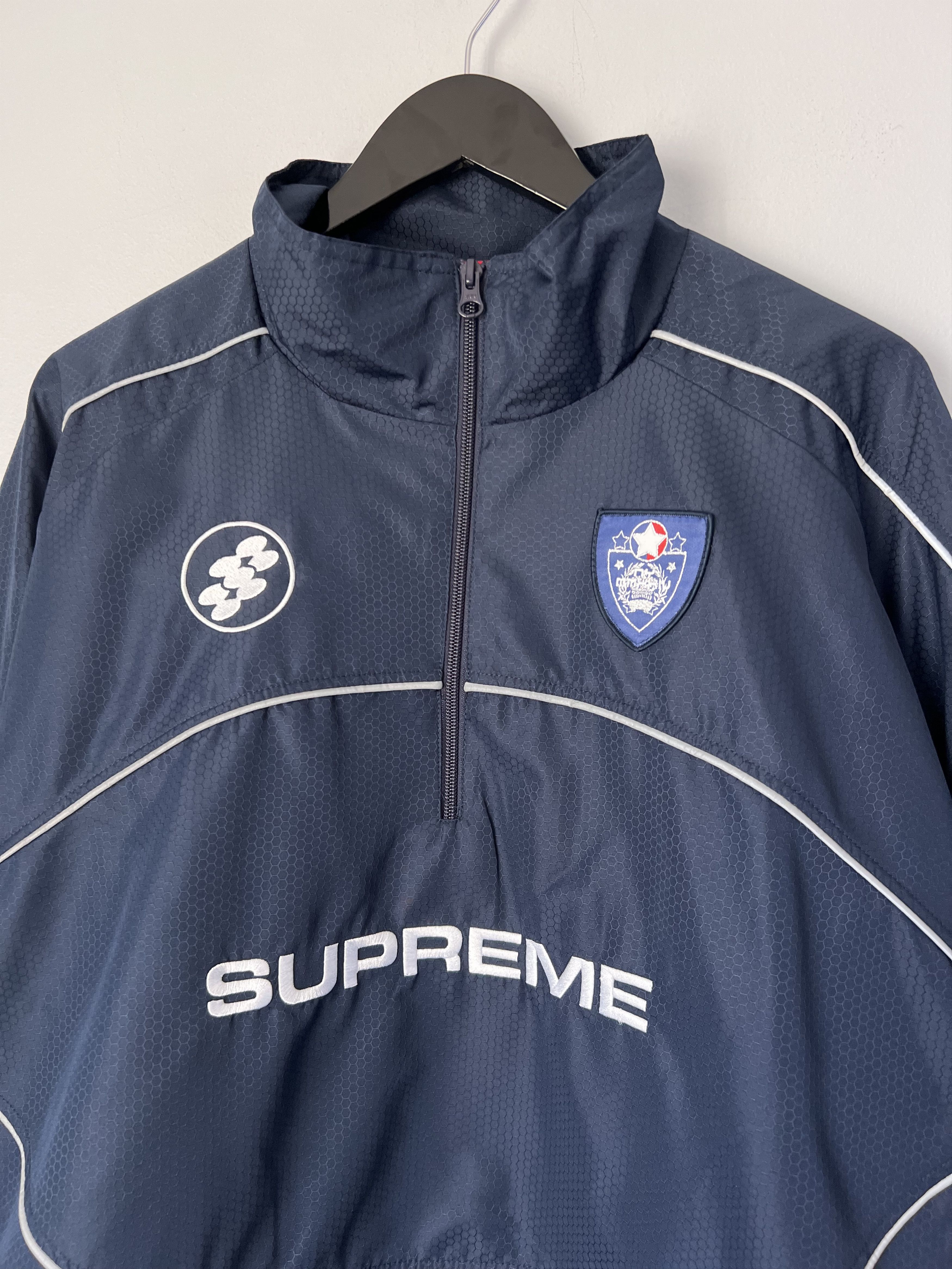 Supreme Reflective Piping Pullover Navy