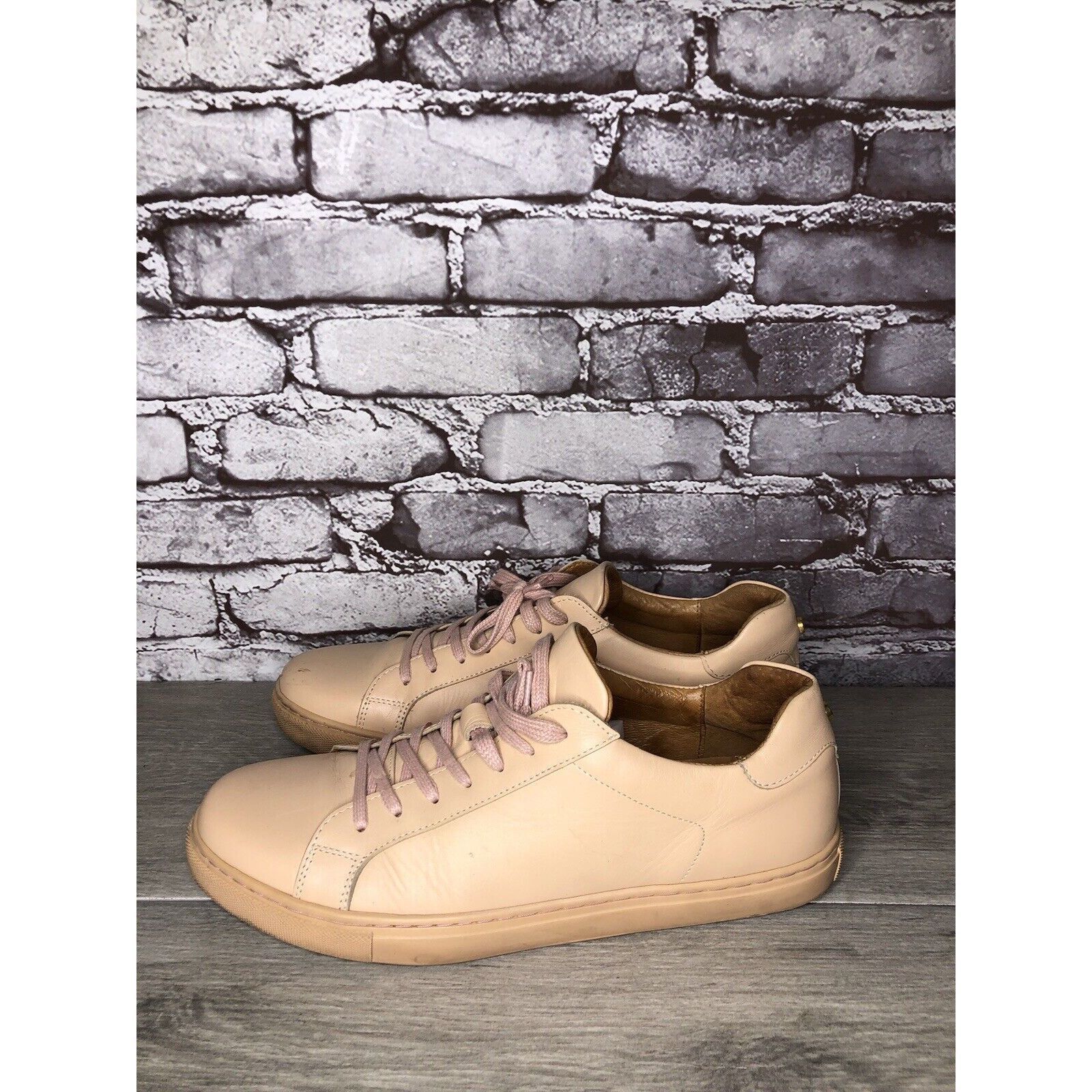 ROAMER Romero And Mcpaul Dusty Pink Leather Lace Up Portugal Shoes Size US 12 / EU 45 - 22 Thumbnail