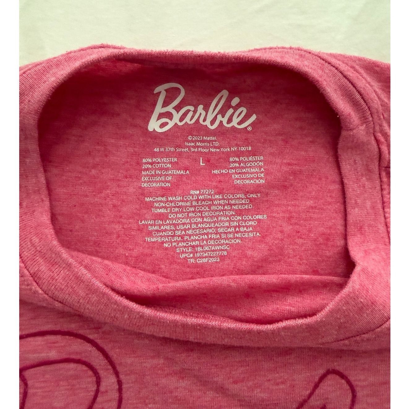 Other Barbie Graphic T-Shirt Pink Vintage Style Tee Large Size L / US 10 / IT 46 - 4 Thumbnail