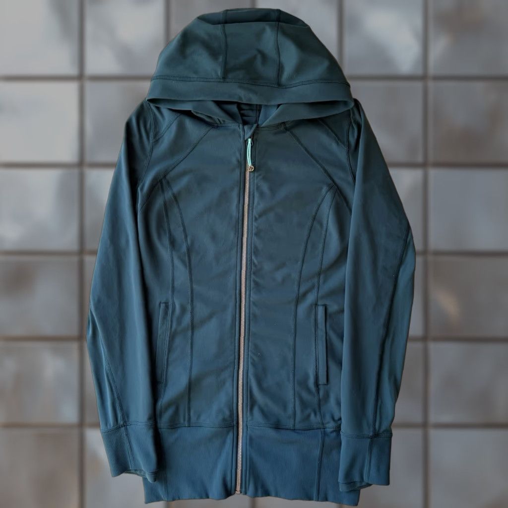 Lululemon Daily Practice Jacket 8 Green Full Zip Workout Athleisure Yoga, Women's (Size Medium)