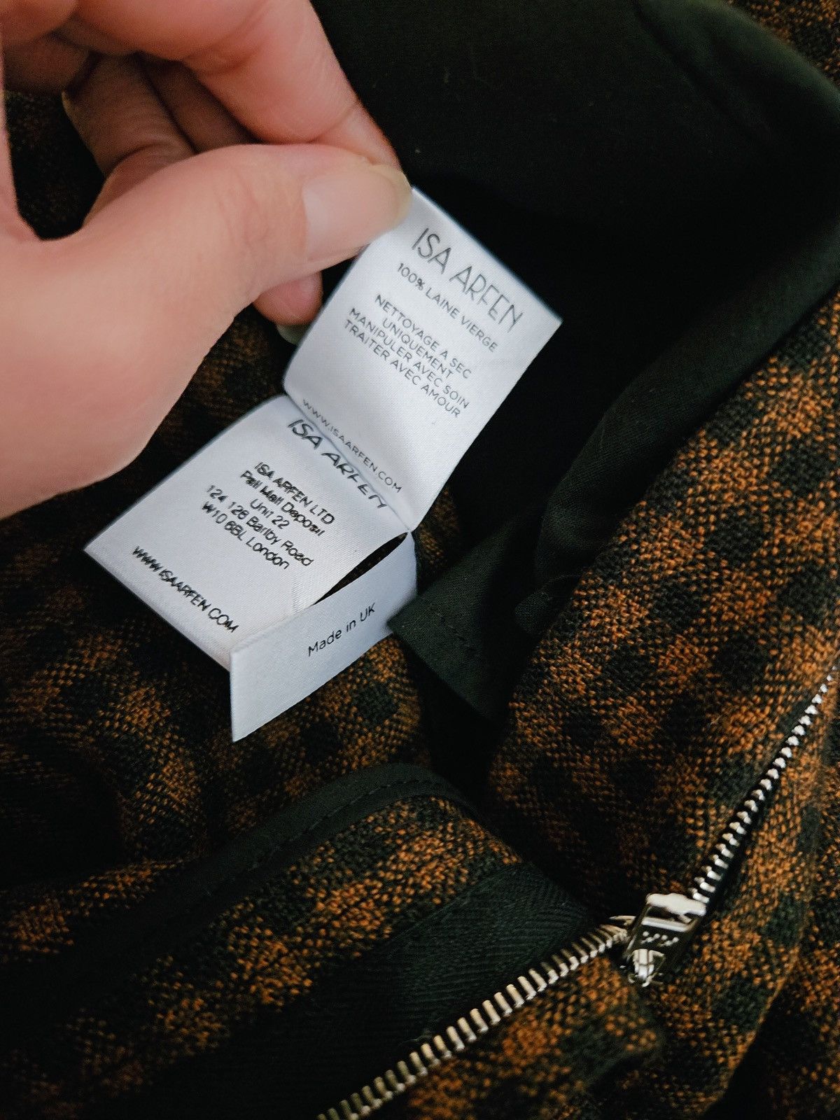 Isa Arfen 2016 ISA ARFEN 100%Virgin Wool Plaid Elegant Pencil Skirt Size 27" / US 4 / IT 40 - 16 Thumbnail