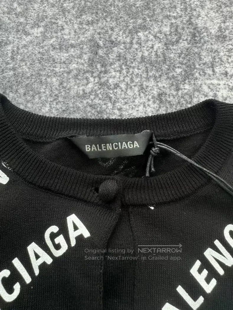 Balenciaga Balenciaga 23SS Black White Knit Cardigan. Size US XS / EU 42 / 0 - 3 Thumbnail